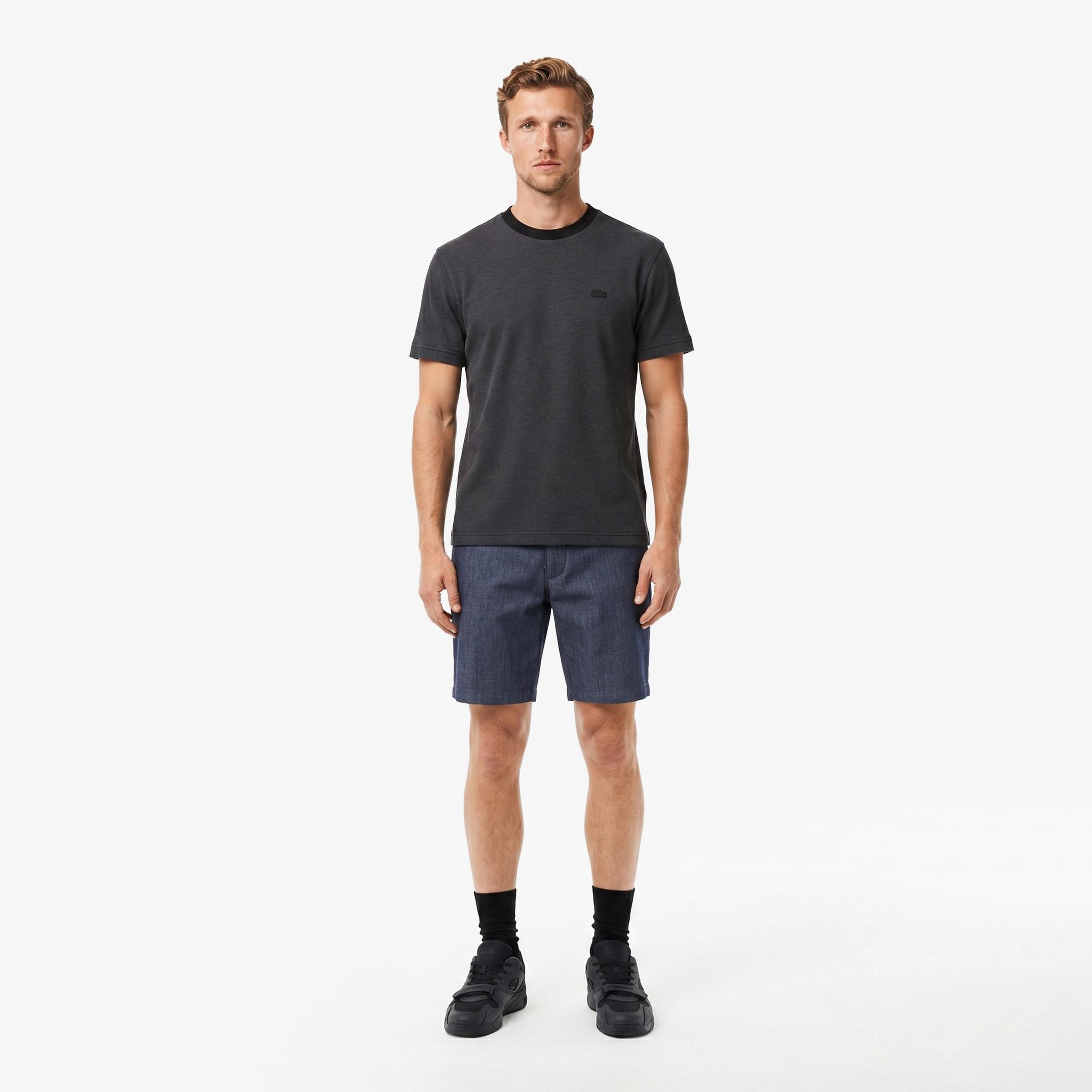 Erkek Relaxed Fit Bisiklet Yaka Siyah T-Shirt