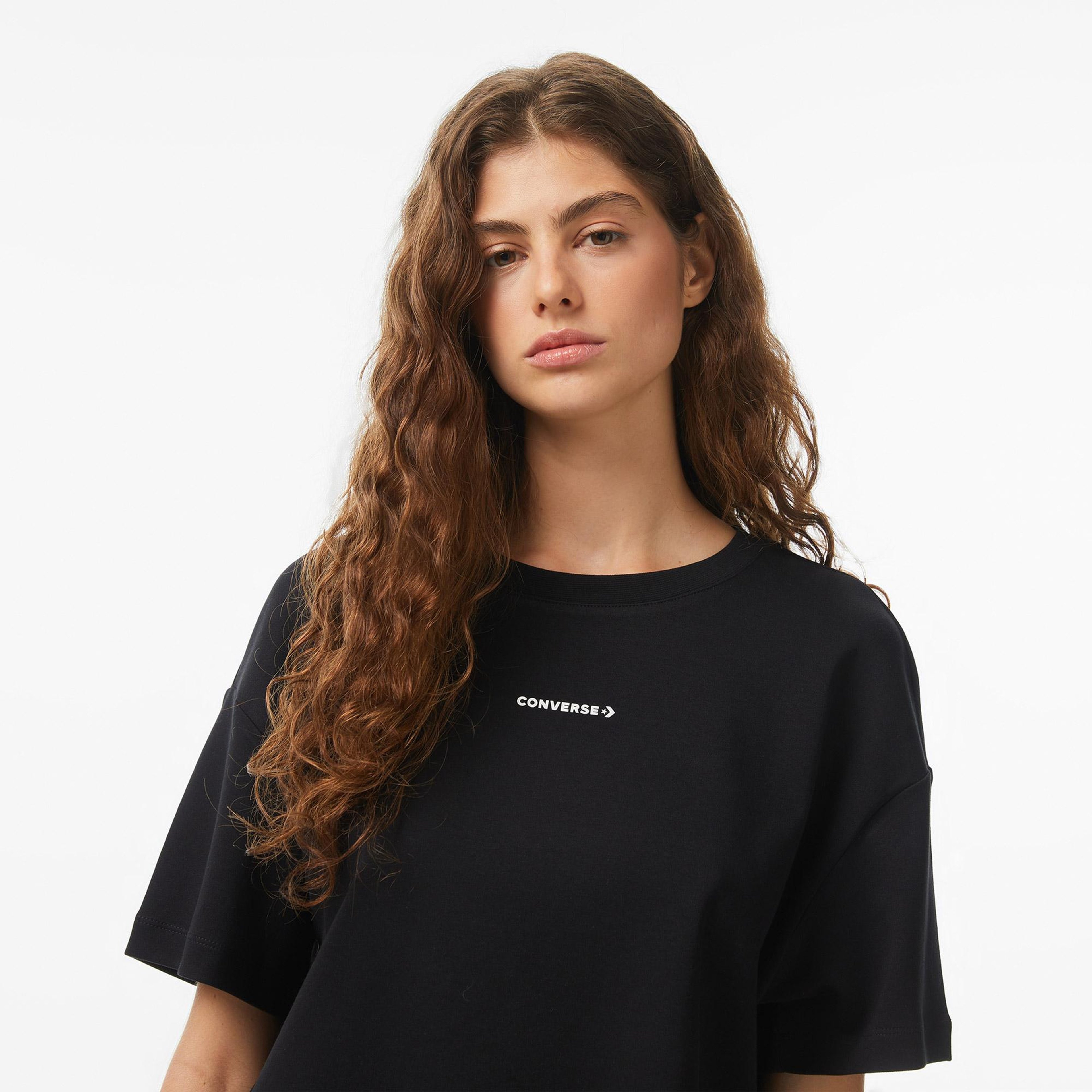 Converse Kadın Siyah T-Shirt