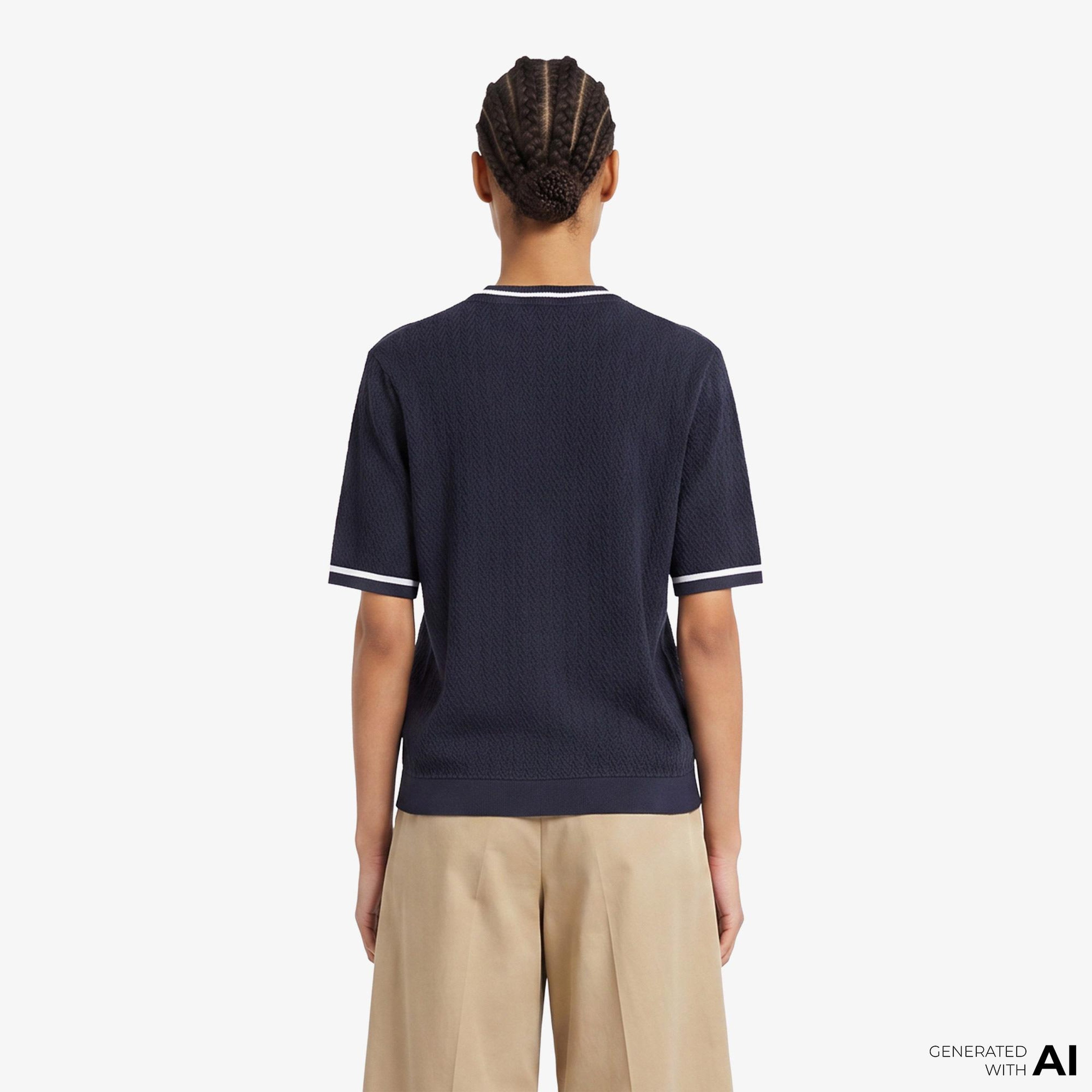 Fred Perry Kadın Lacivert T-Shirt