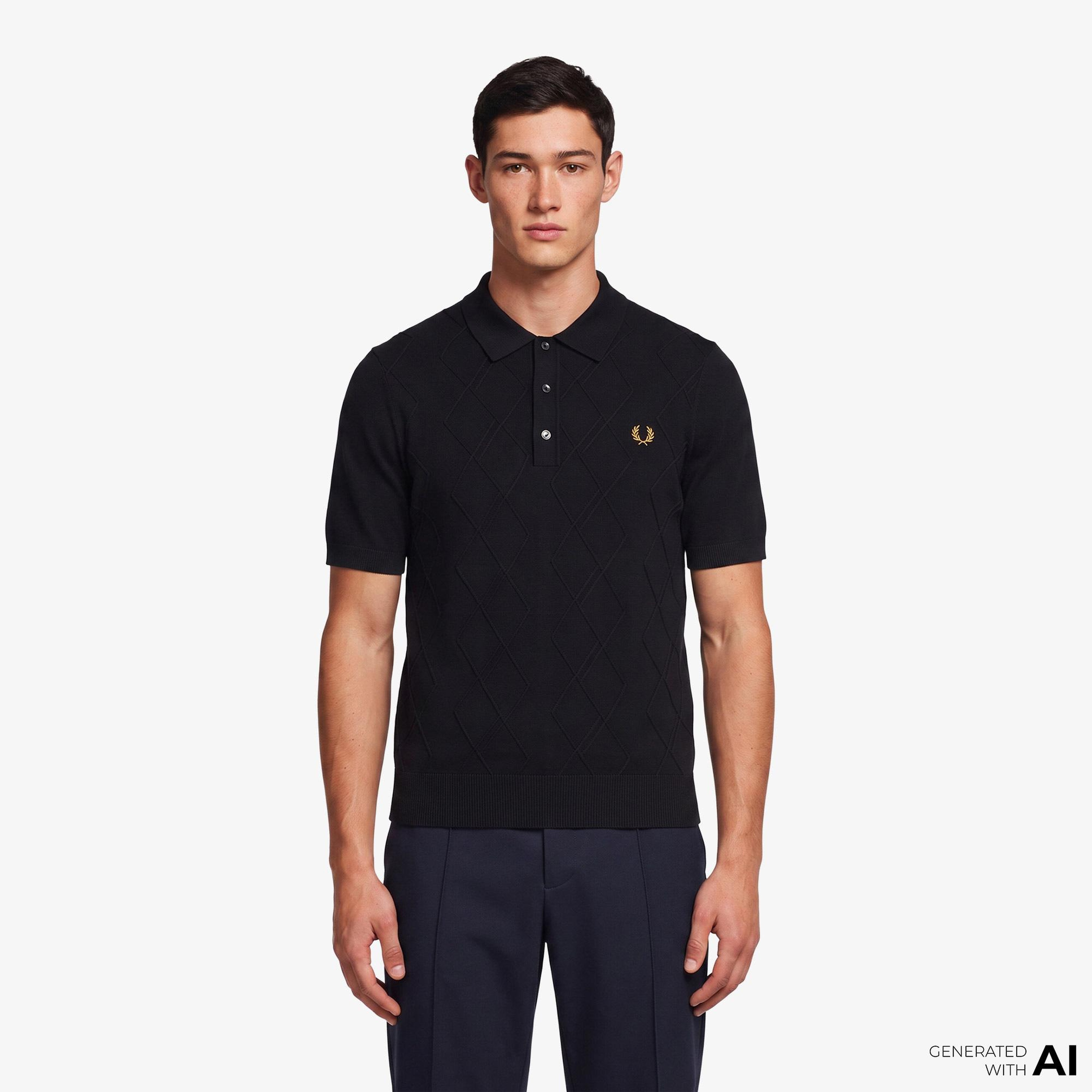 Fred Perry Erkek Siyah Polo