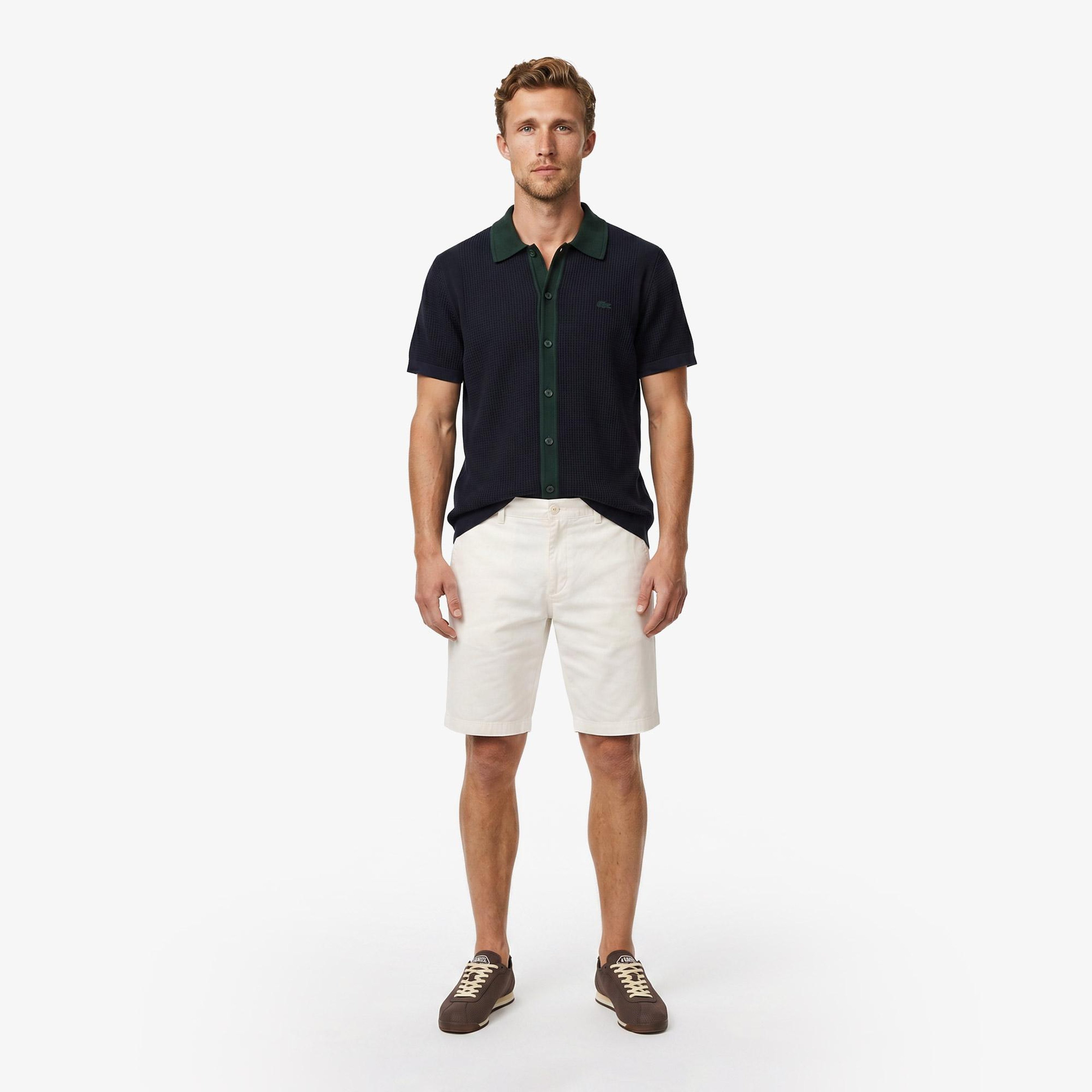 Erkek Classic Fit Kısa Kollu Polo Yaka Lacivert Triko