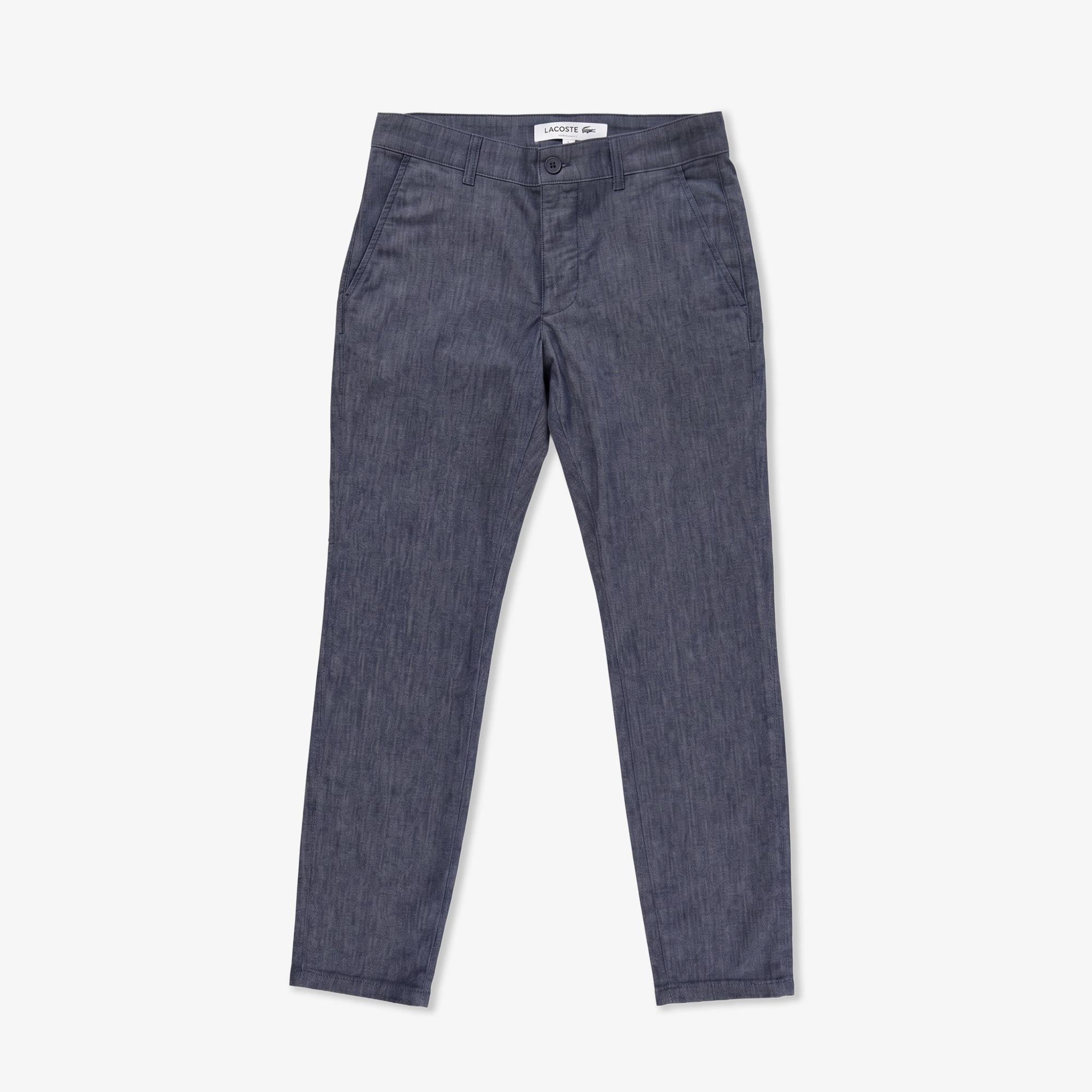 Erkek Slim Fit Mavi Chino Pantolon