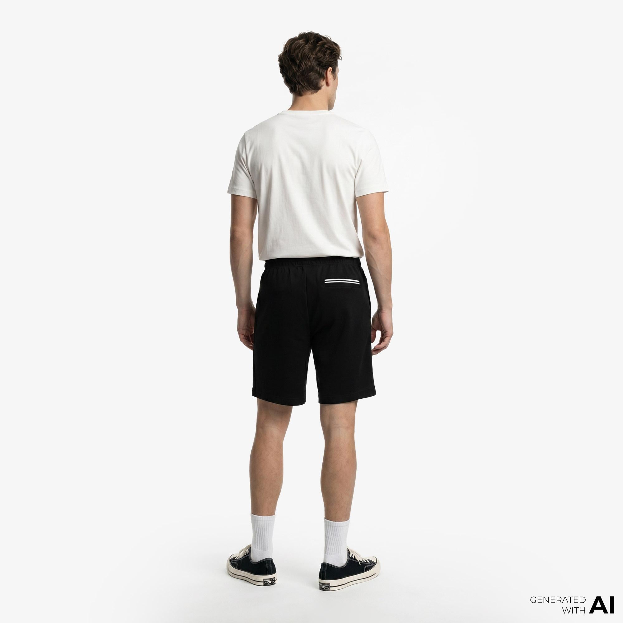 Fred Perry Tipped Sweat Erkek Siyah Şort