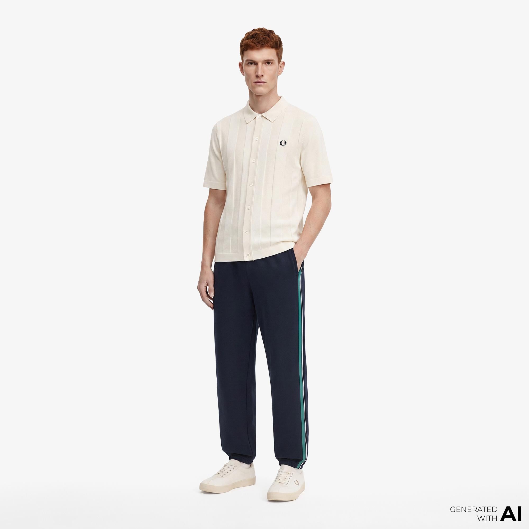 Fred Perry Stripe Tape Erkek Lacivert Eşofman Altı