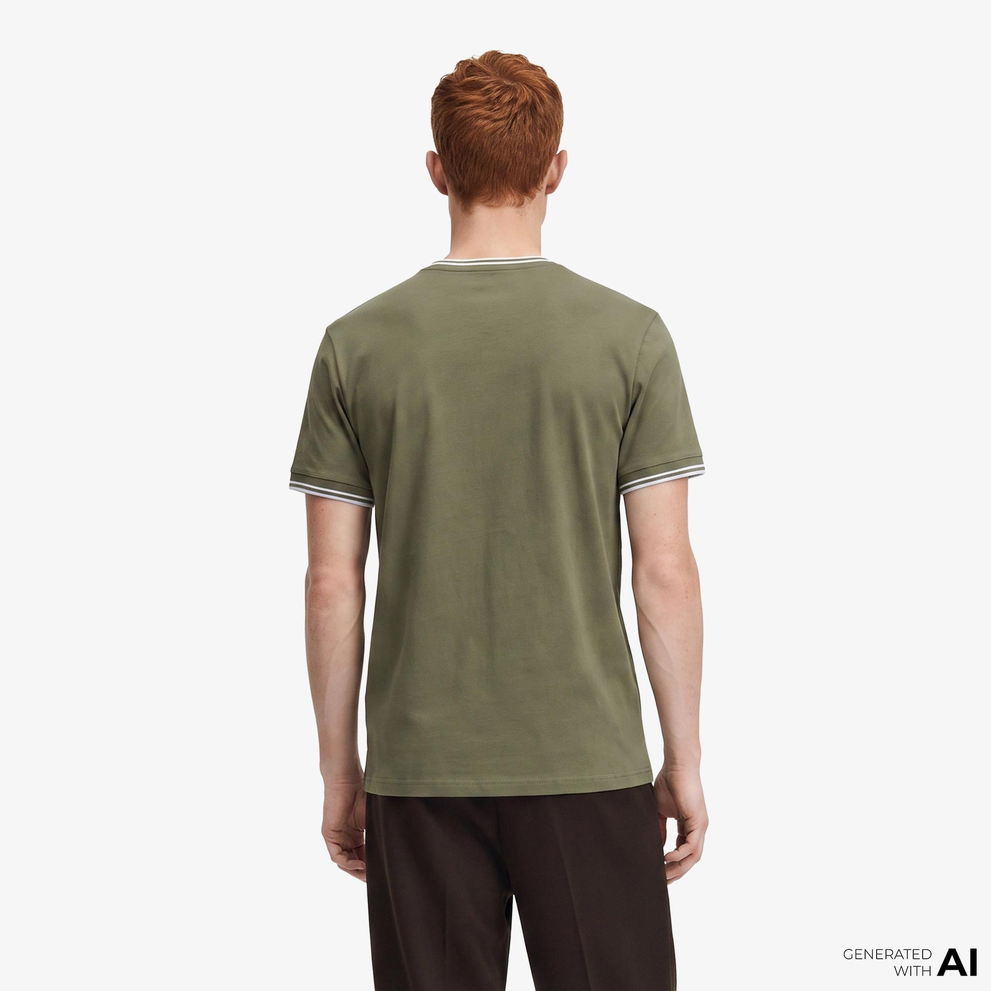 Fred Perry Twin Tipped Erkek Yeşil T-Shirt