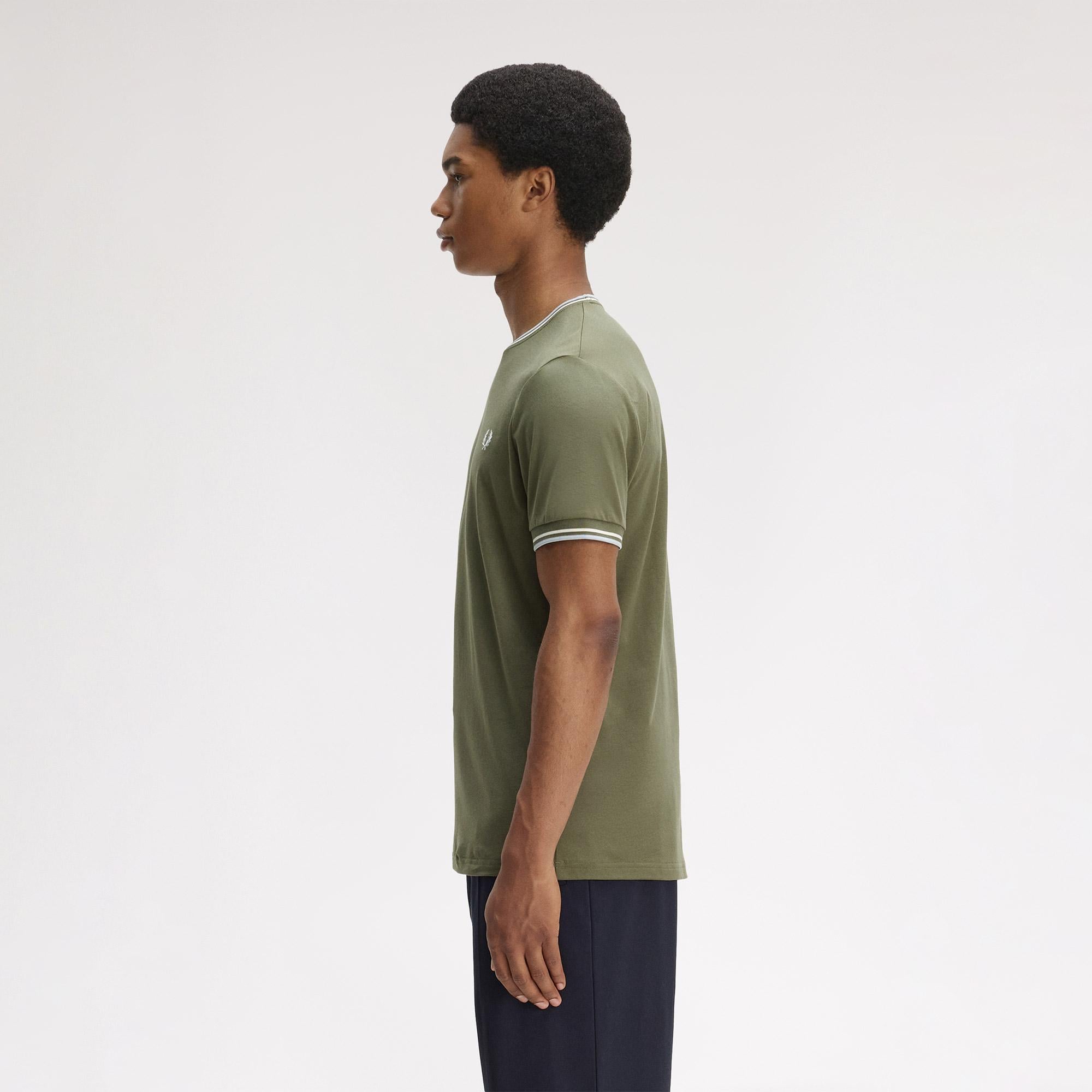 Fred Perry Twin Tipped Erkek Yeşil T-Shirt