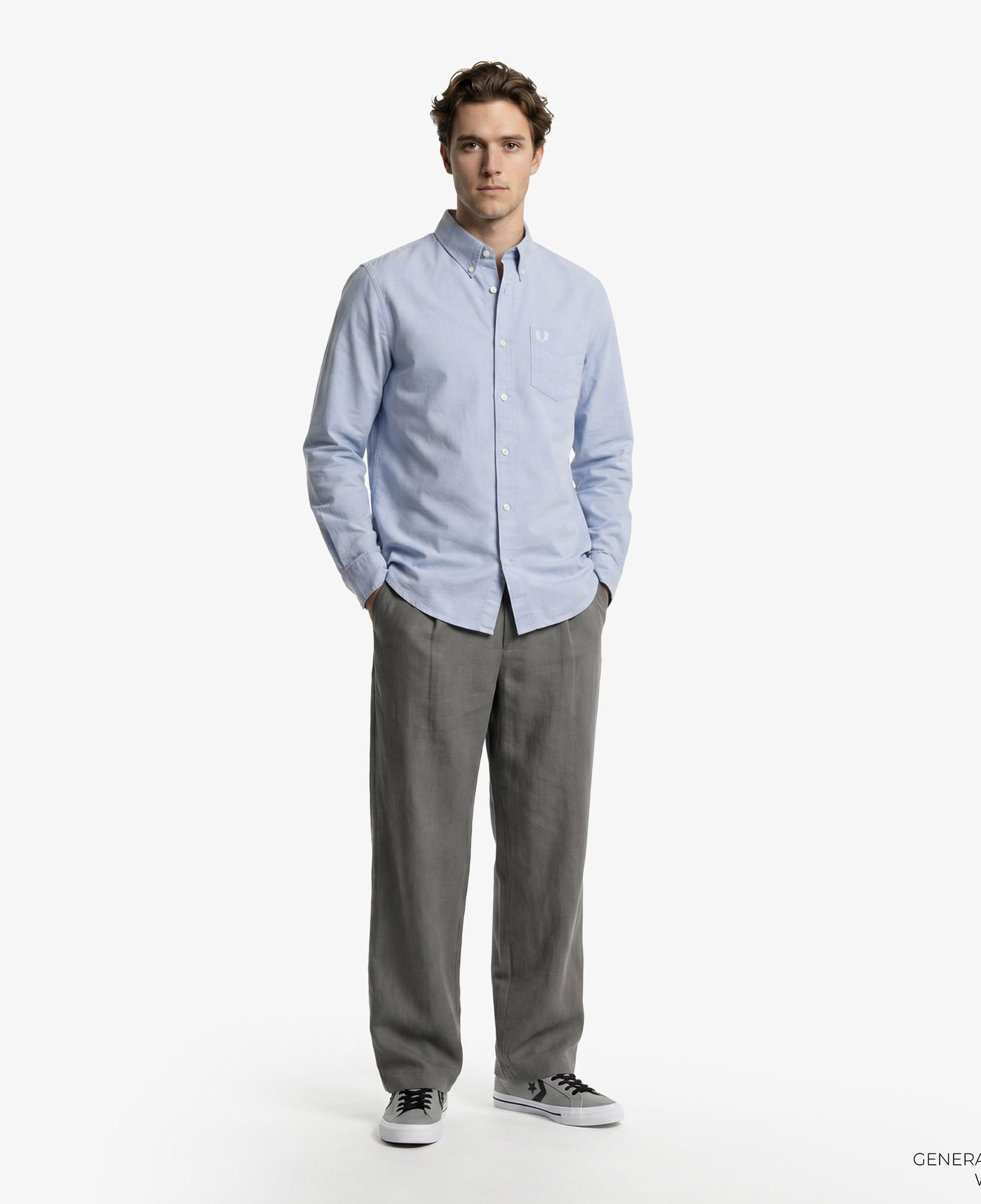 Fred Perry Oxford Erkek Gri Gömlek
