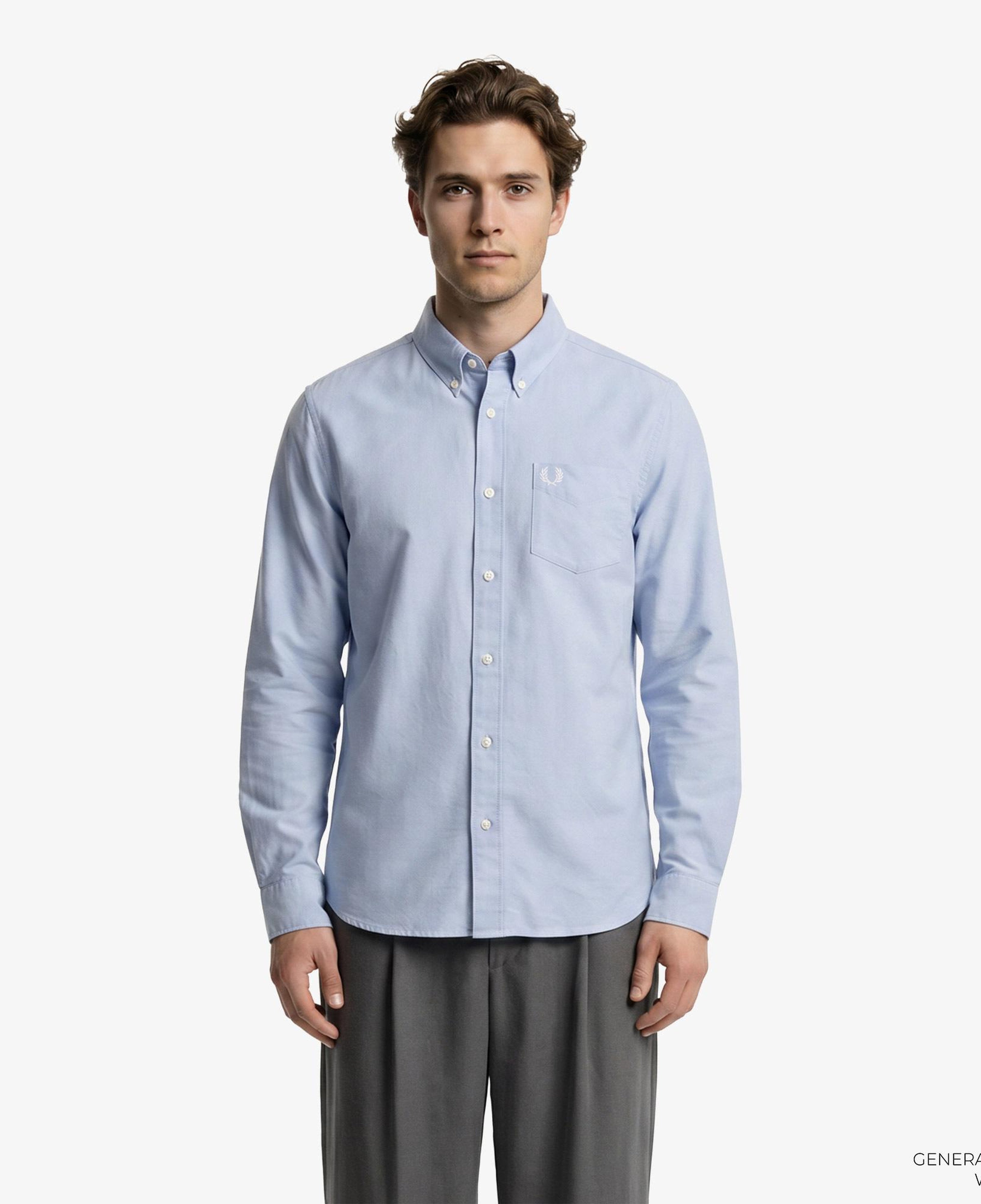 Fred Perry Oxford Erkek Gri Gömlek