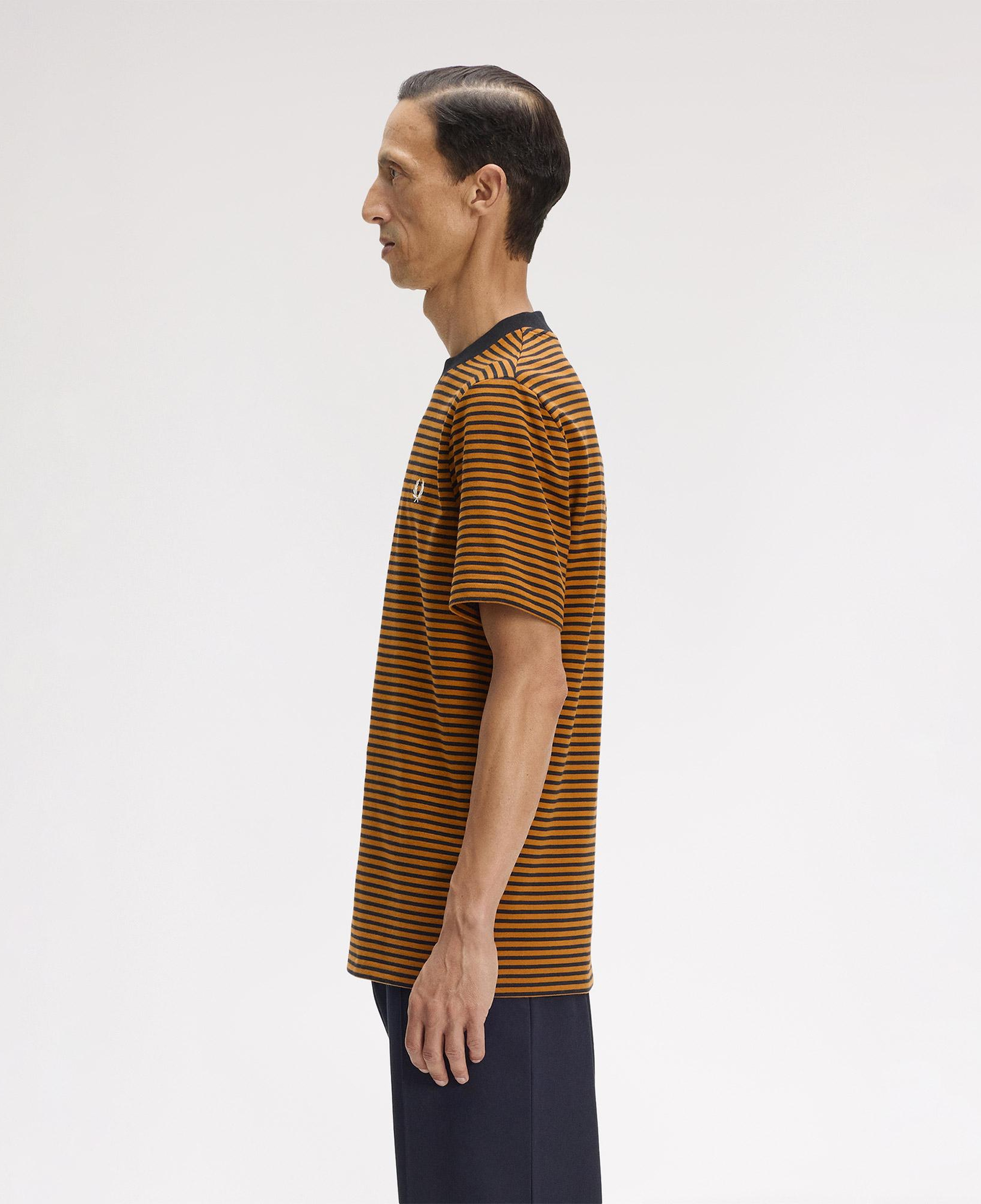 Fred Perry Fine Stripe Heavy Weight Erkek Siyah T-Shirt