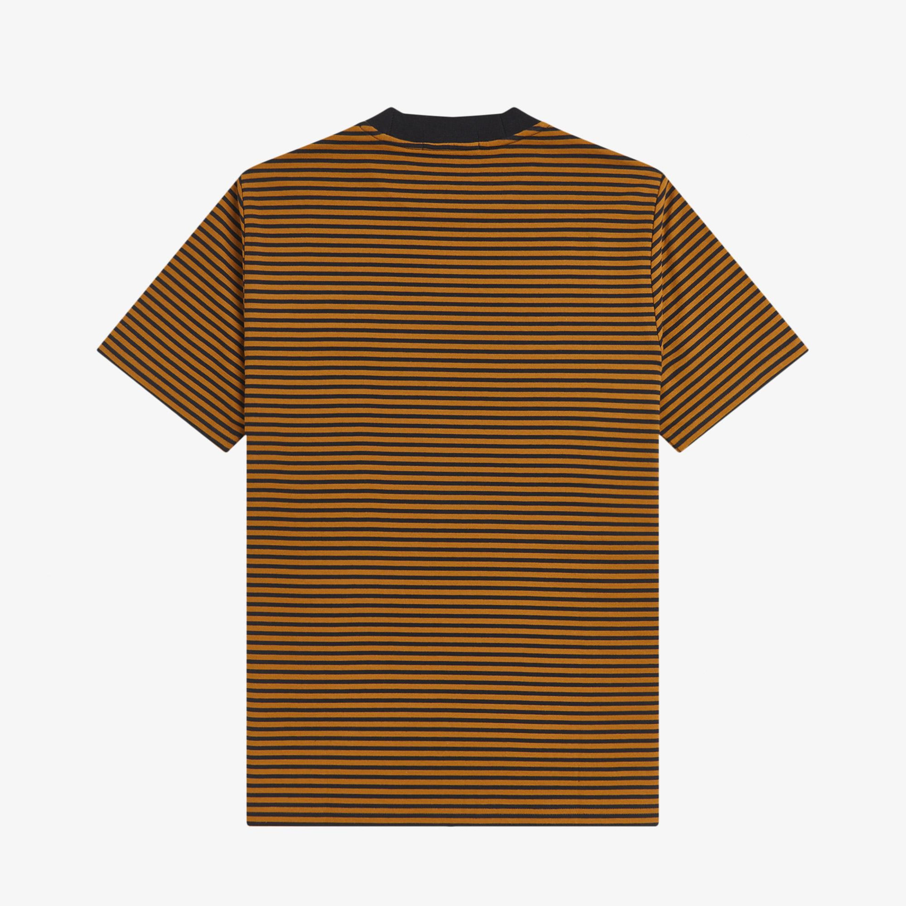 Fred Perry Fine Stripe Heavy Weight Erkek Siyah T-Shirt