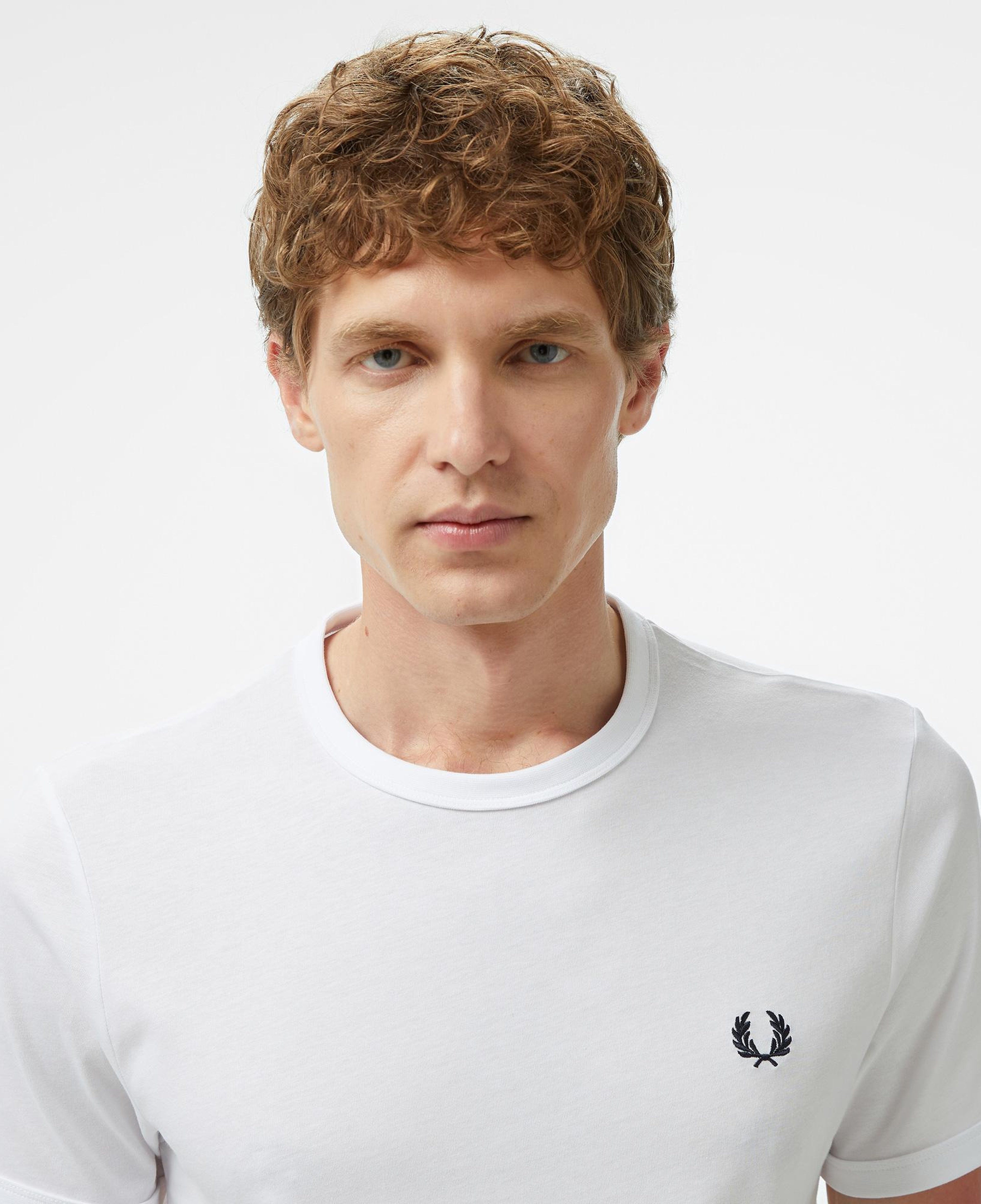 Fred Perry Ringer Erkek Beyaz T-Shirt