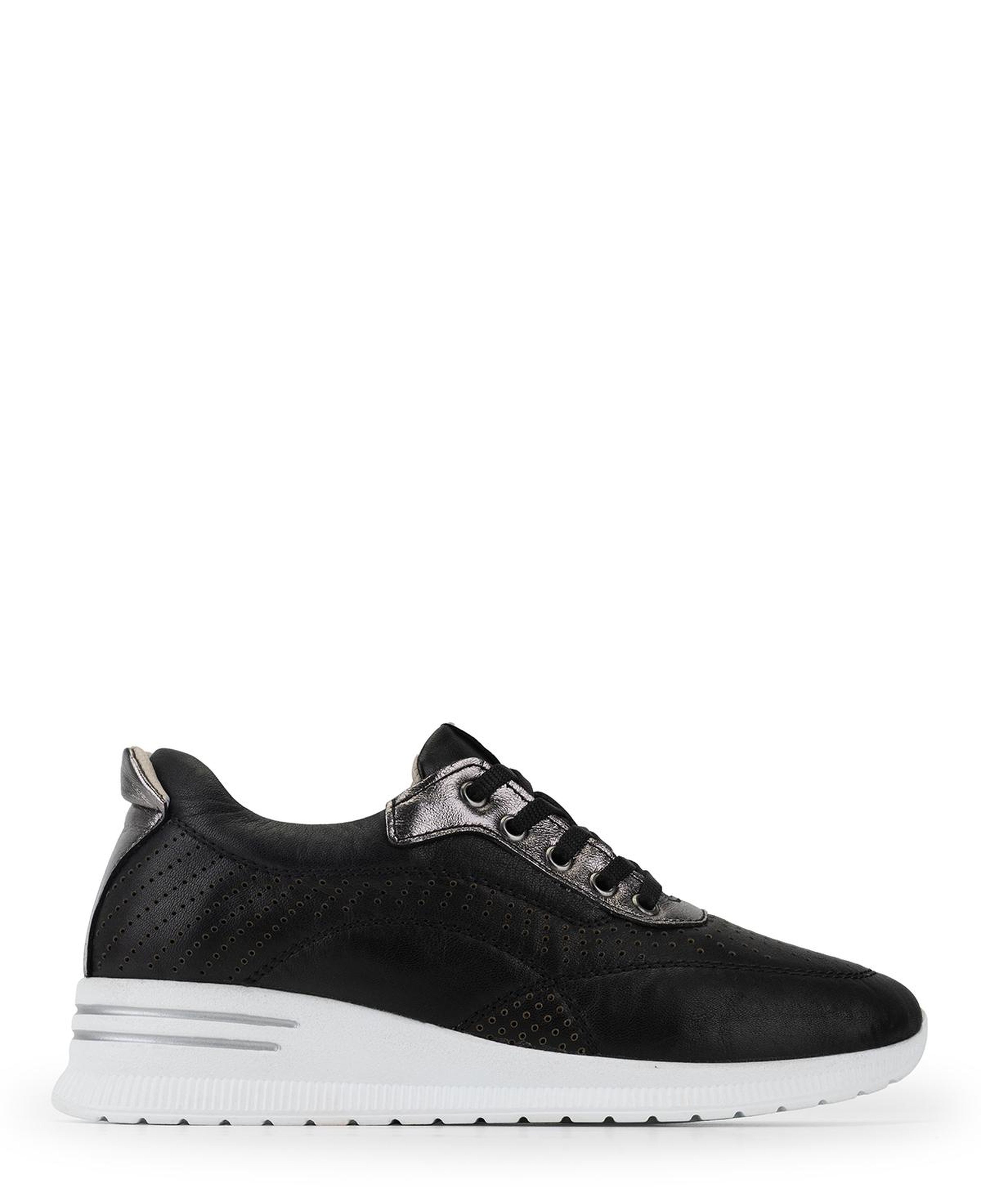Tamer Tanca Kadın Hakiki Deri Siyah/Antrasit Sneakers & Spor Ayakkabı