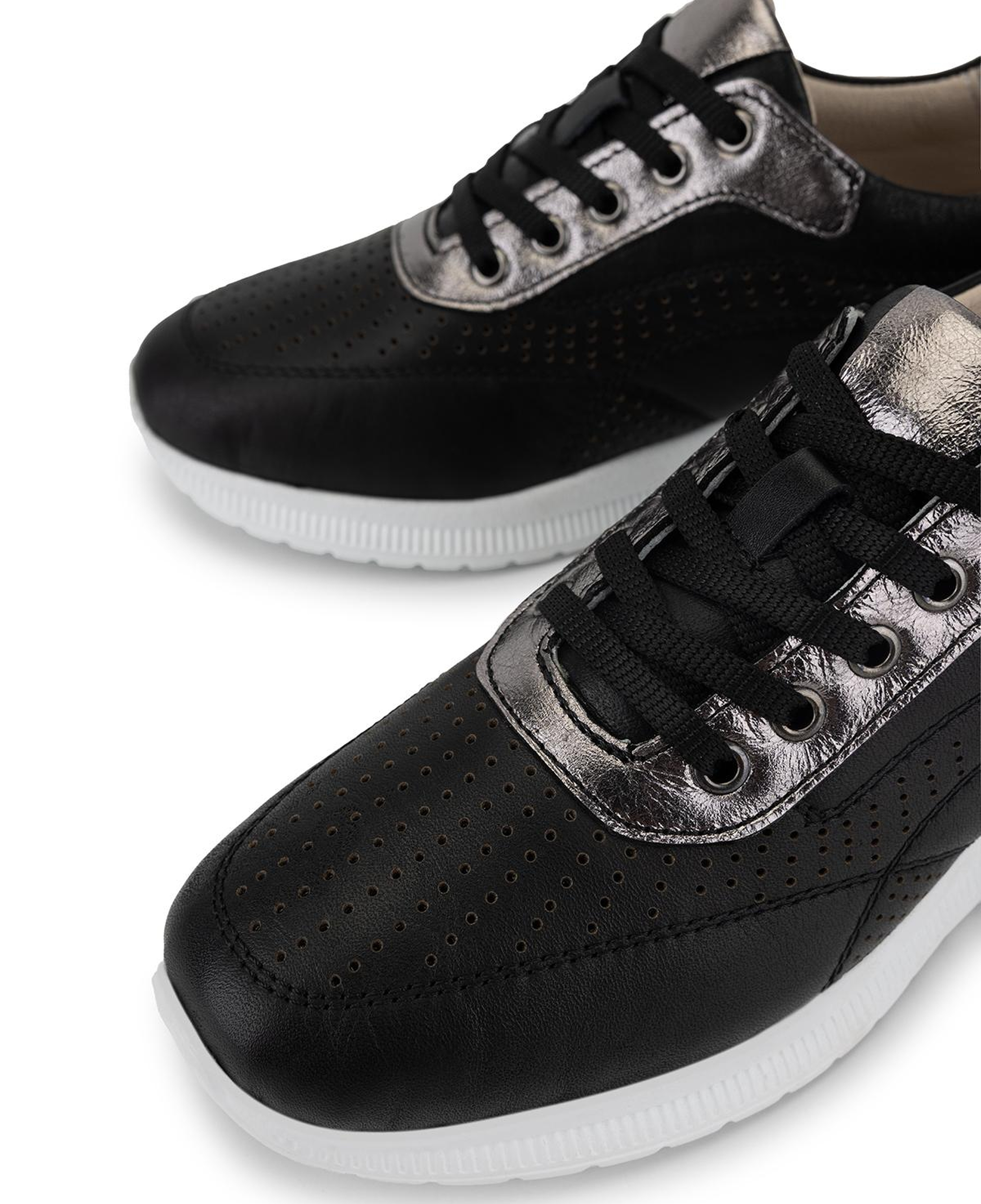 Tamer Tanca Kadın Hakiki Deri Siyah/Antrasit Sneakers & Spor Ayakkabı