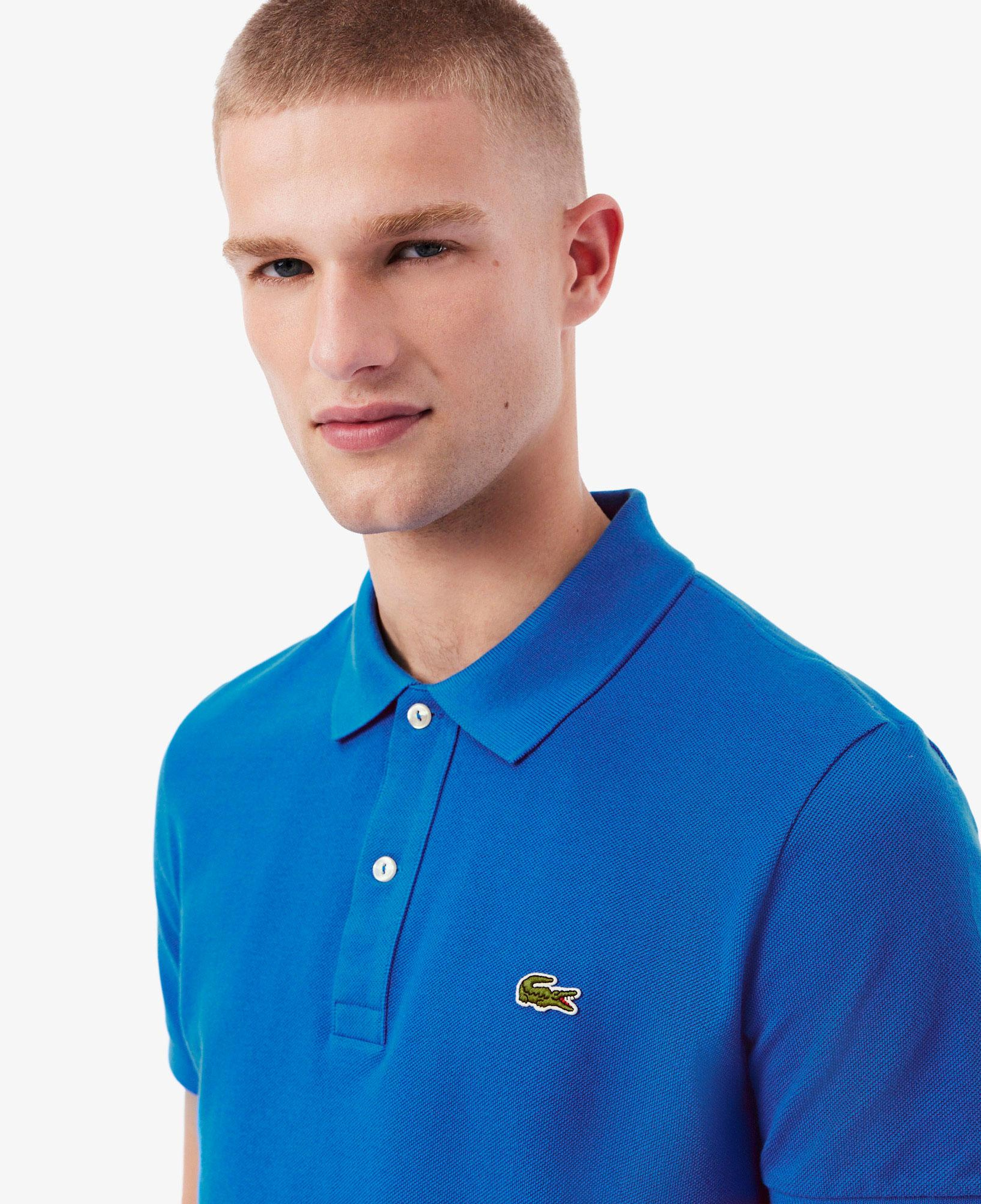 L.12.12 Erkek Slim Fit Mavi Polo