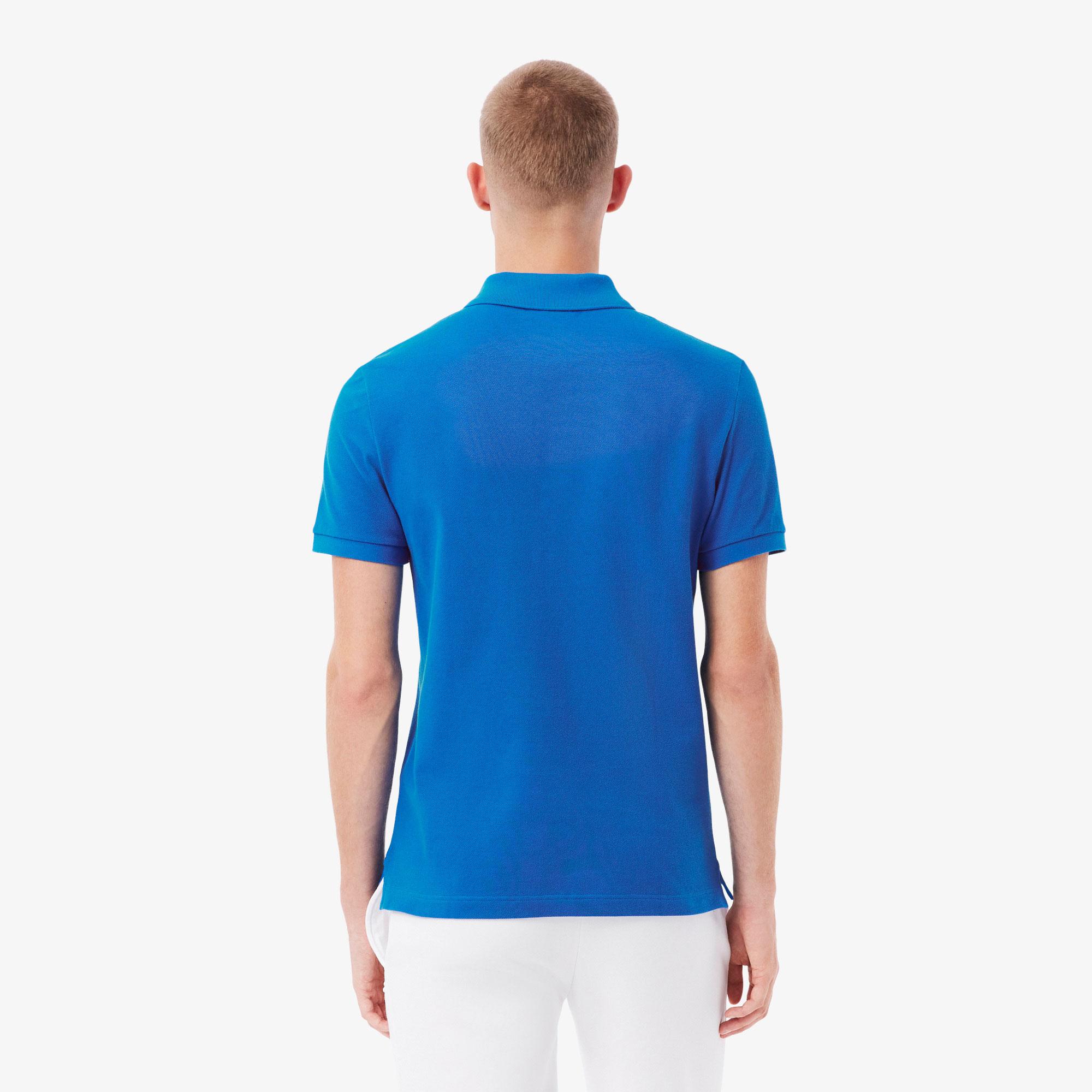 L.12.12 Erkek Slim Fit Mavi Polo