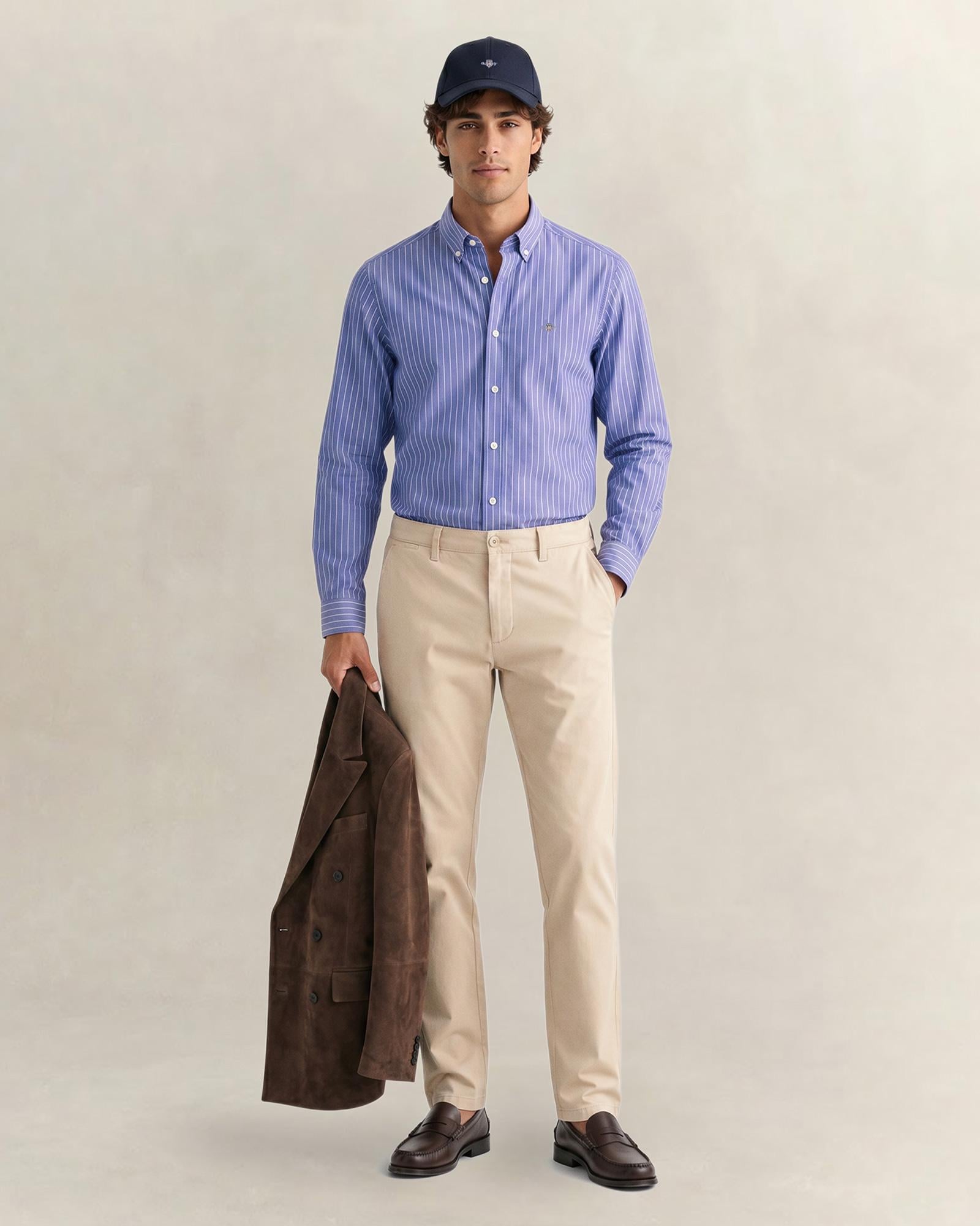 GANT Erkek Krem Slim Fit Pantolon