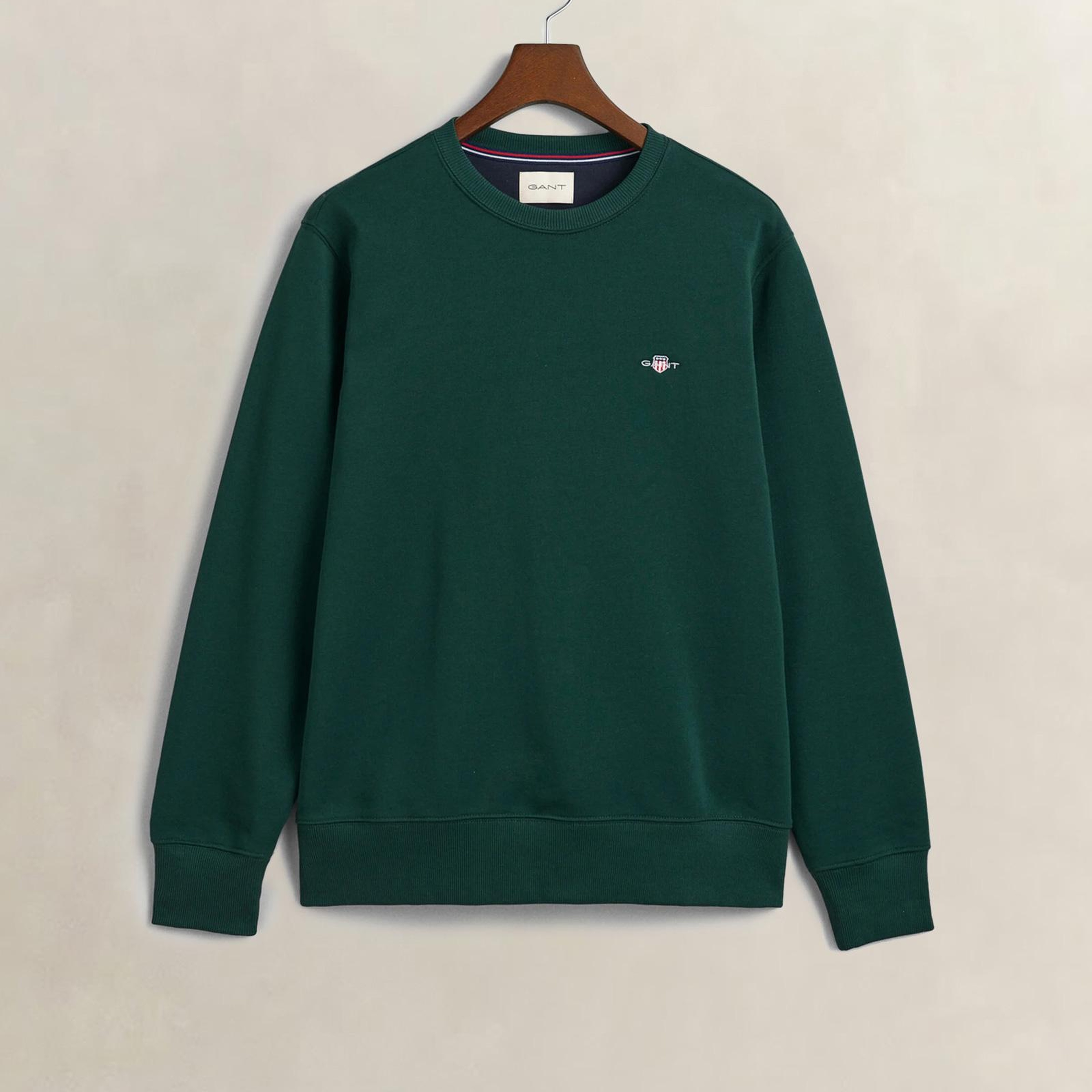 GANT Erkek Yeşil Regular Fit Bisiklet Yaka Sweatshirt