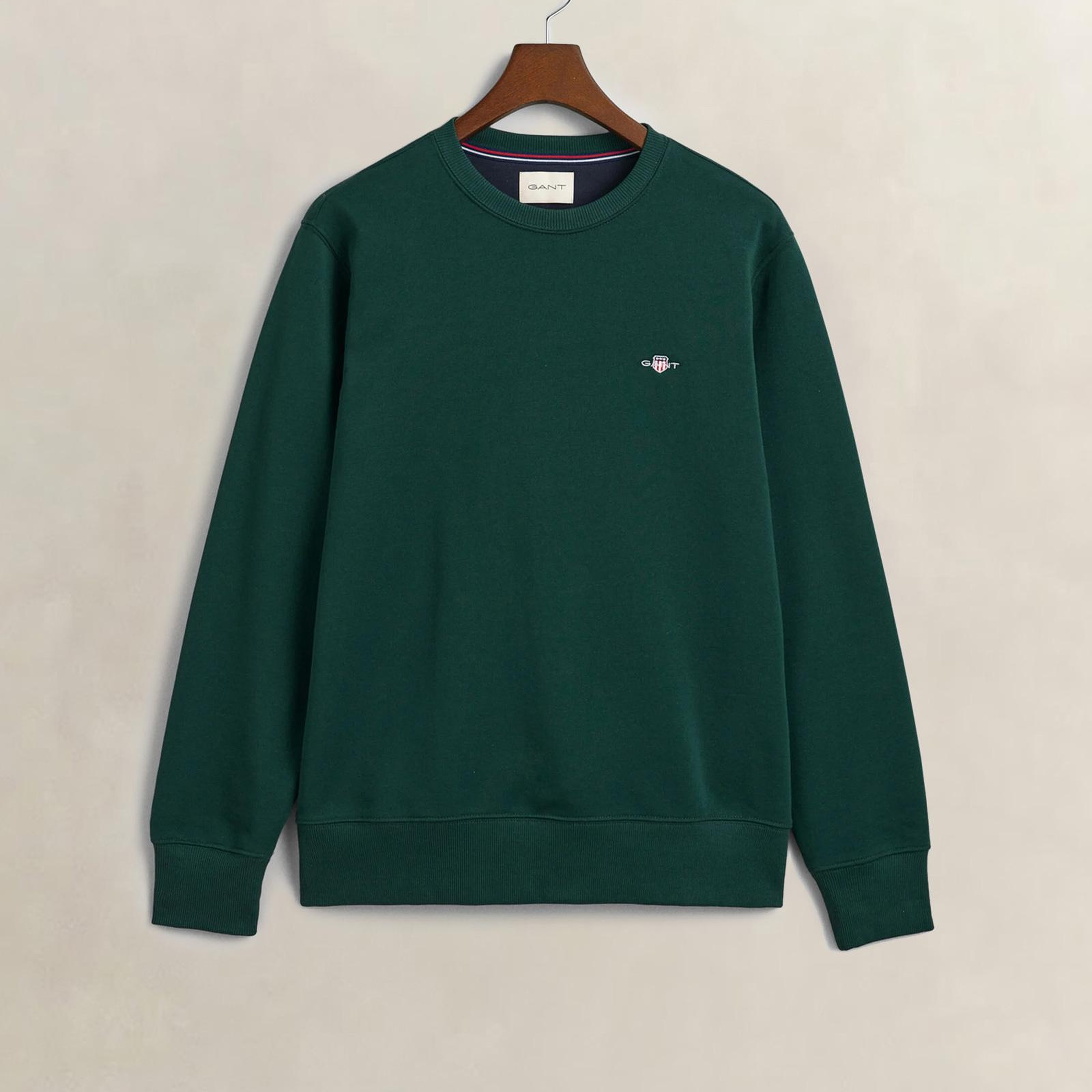 GANT Erkek Yeşil Regular Fit Bisiklet Yaka Sweatshirt