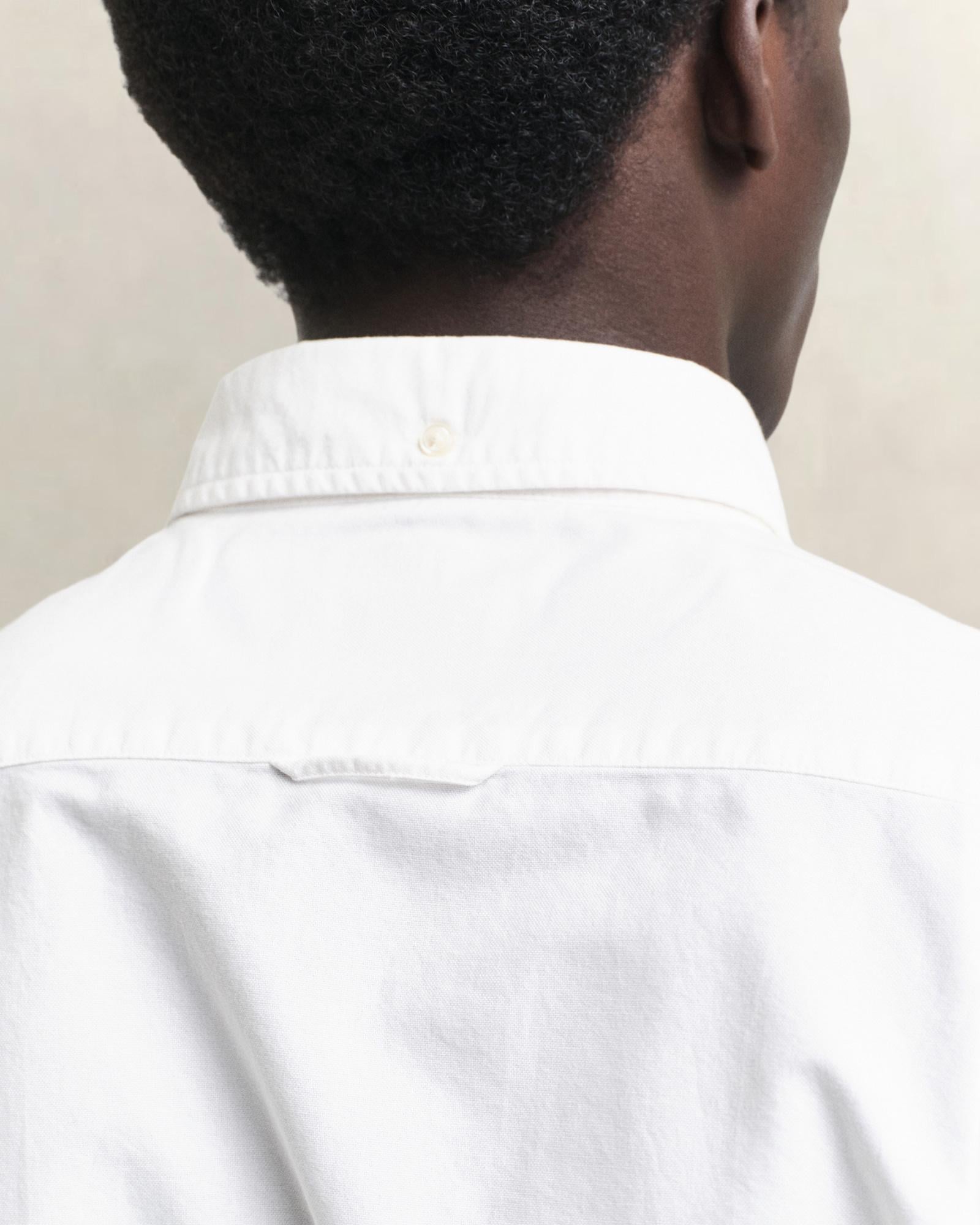 GANT Erkek Beyaz Slim Fit Klasik Yaka Oxford Gömlek