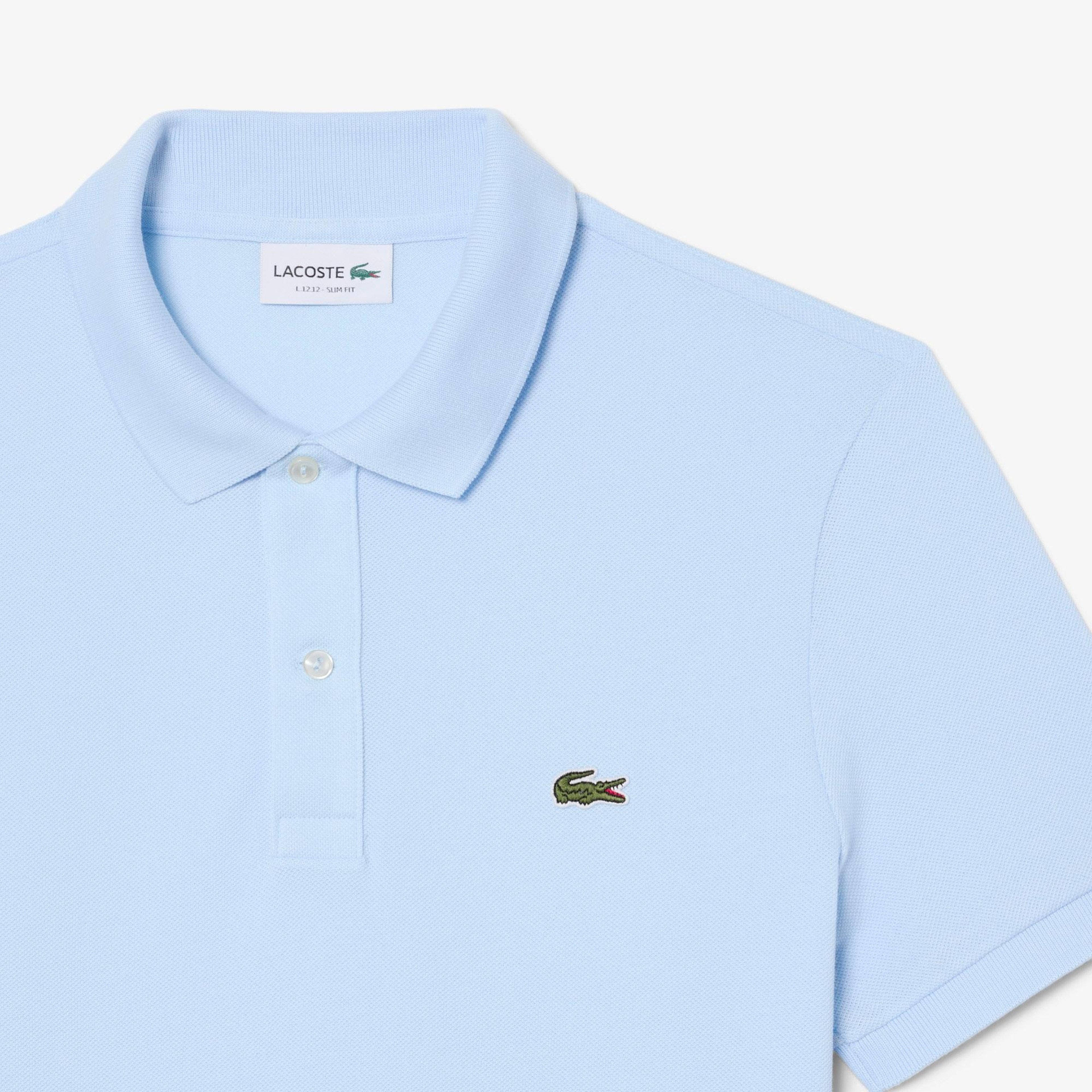 L.12.12 Erkek Slim Fit Mavi Polo