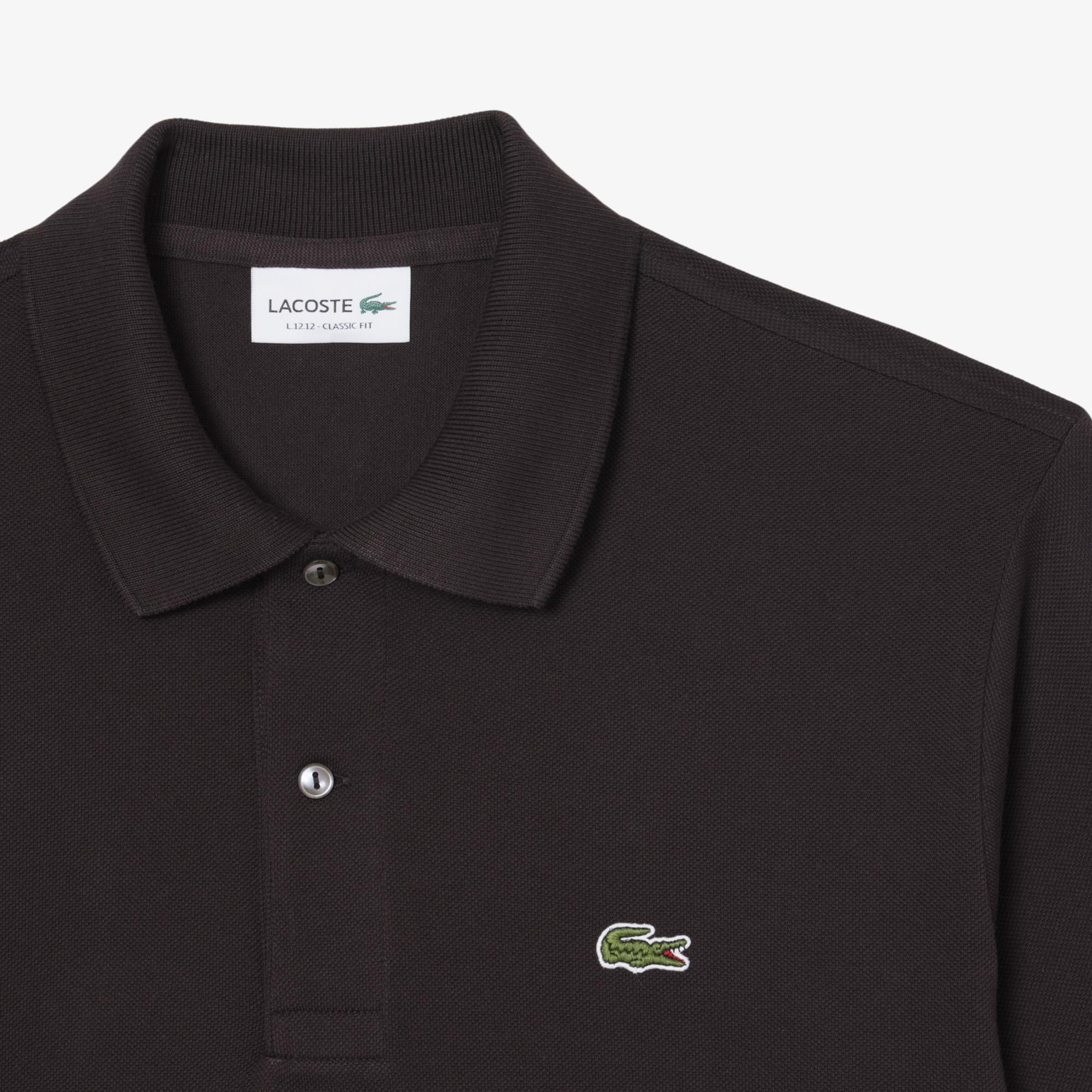 L.12.12 Erkek Classic Fit Kahverengi Polo