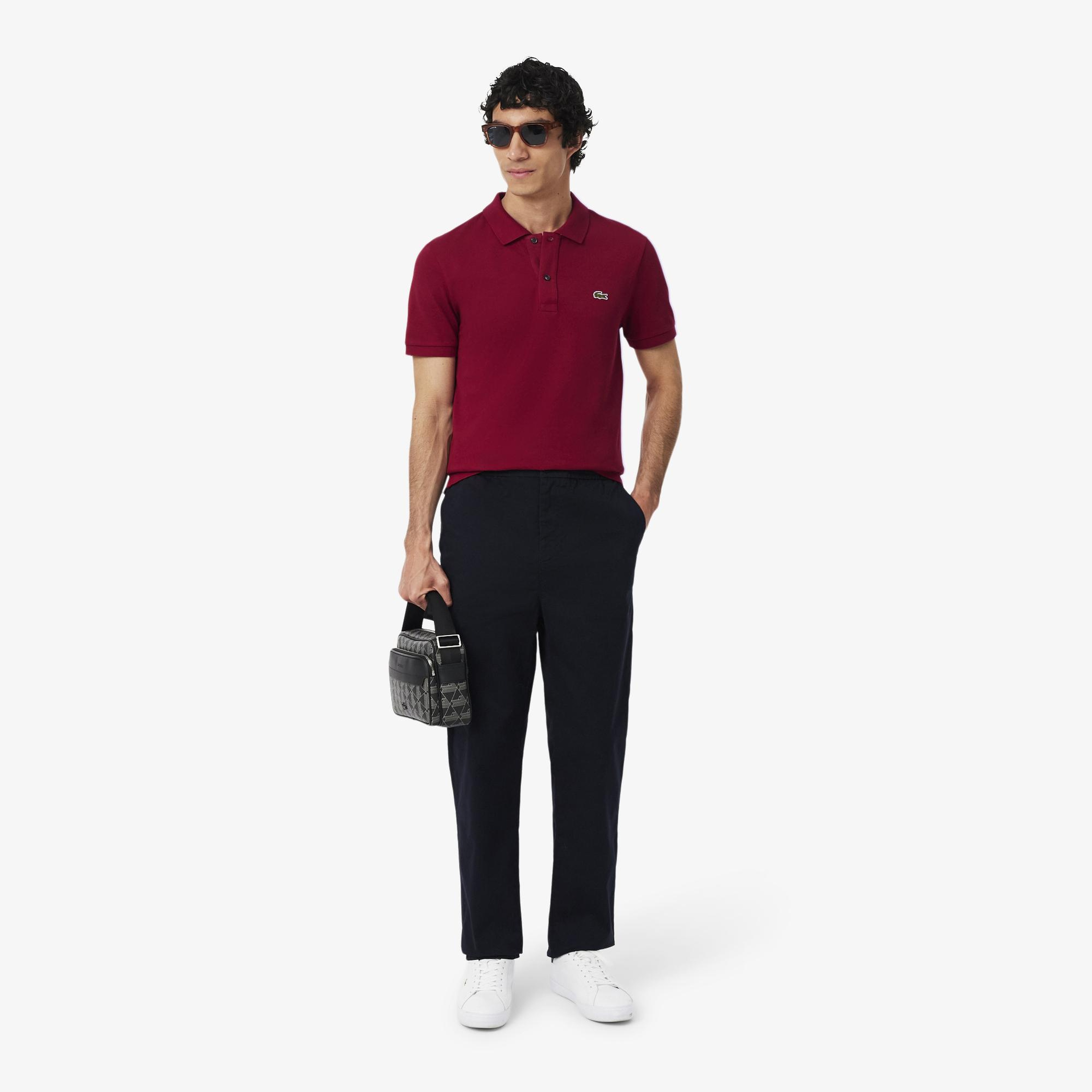 L.12.12 Erkek Slim Fit Kırmızı Polo