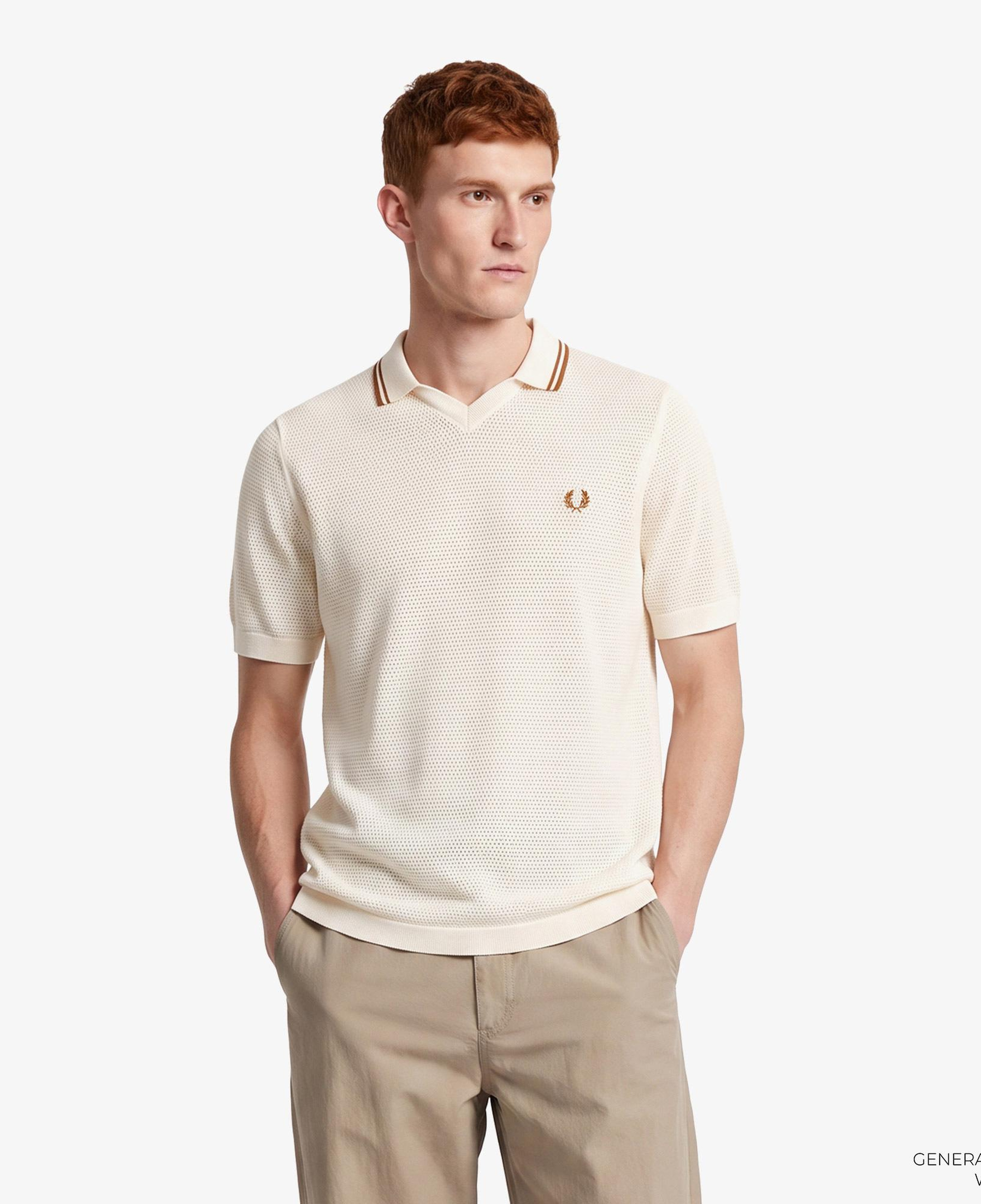 Fred Perry Erkek Krem Polo