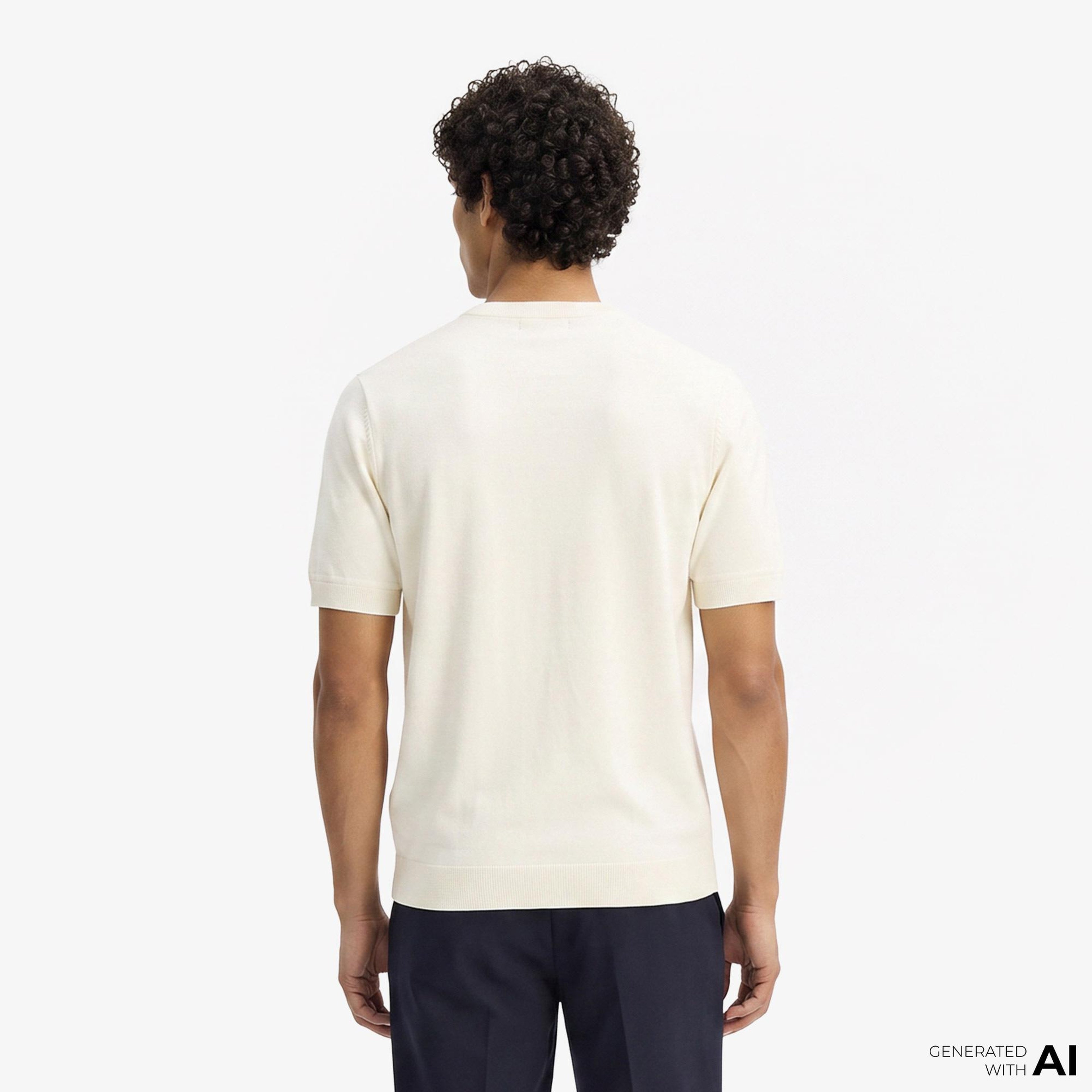 Fred Perry Erkek Krem T-Shirt