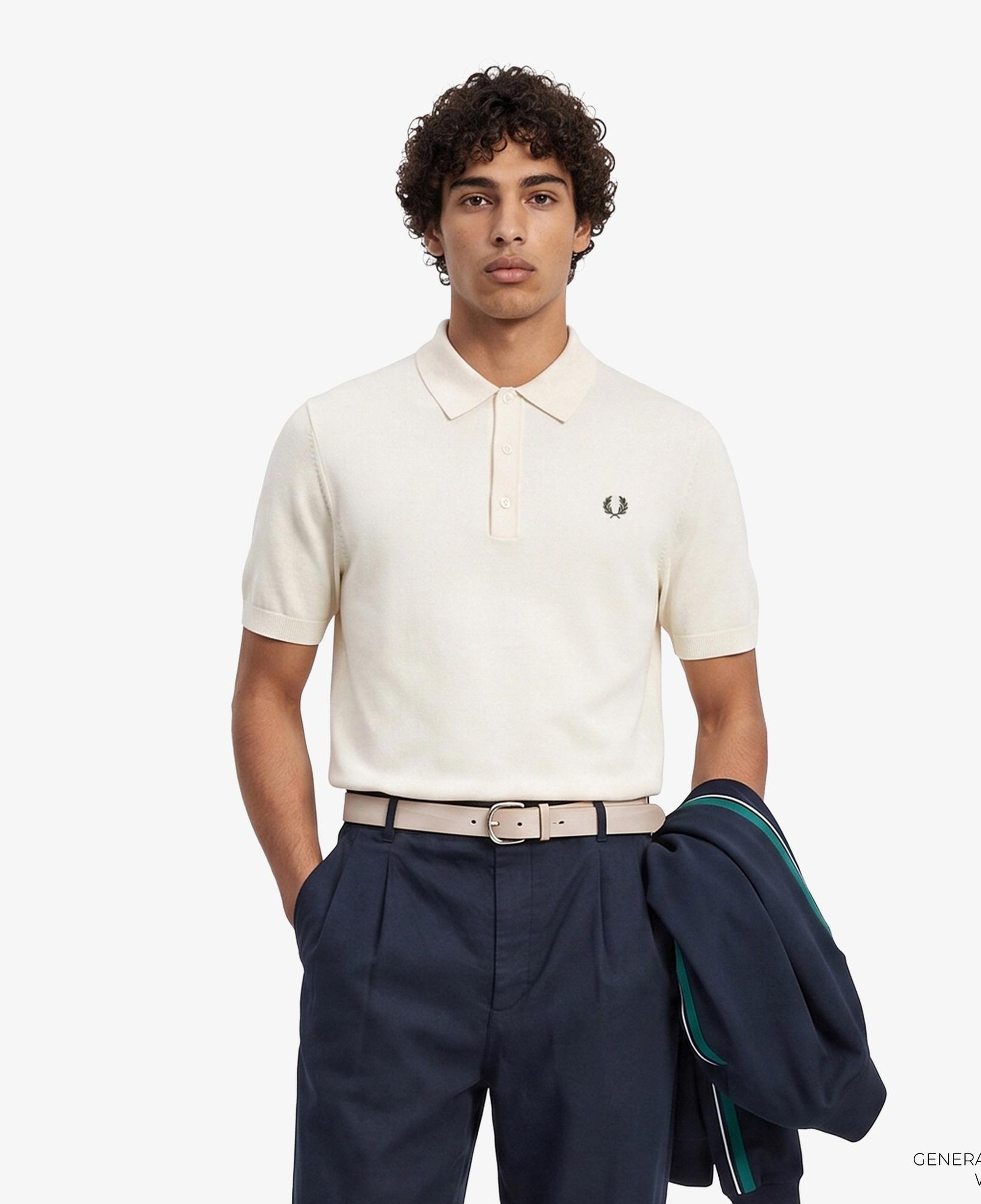 Fred Perry Erkek Krem Polo