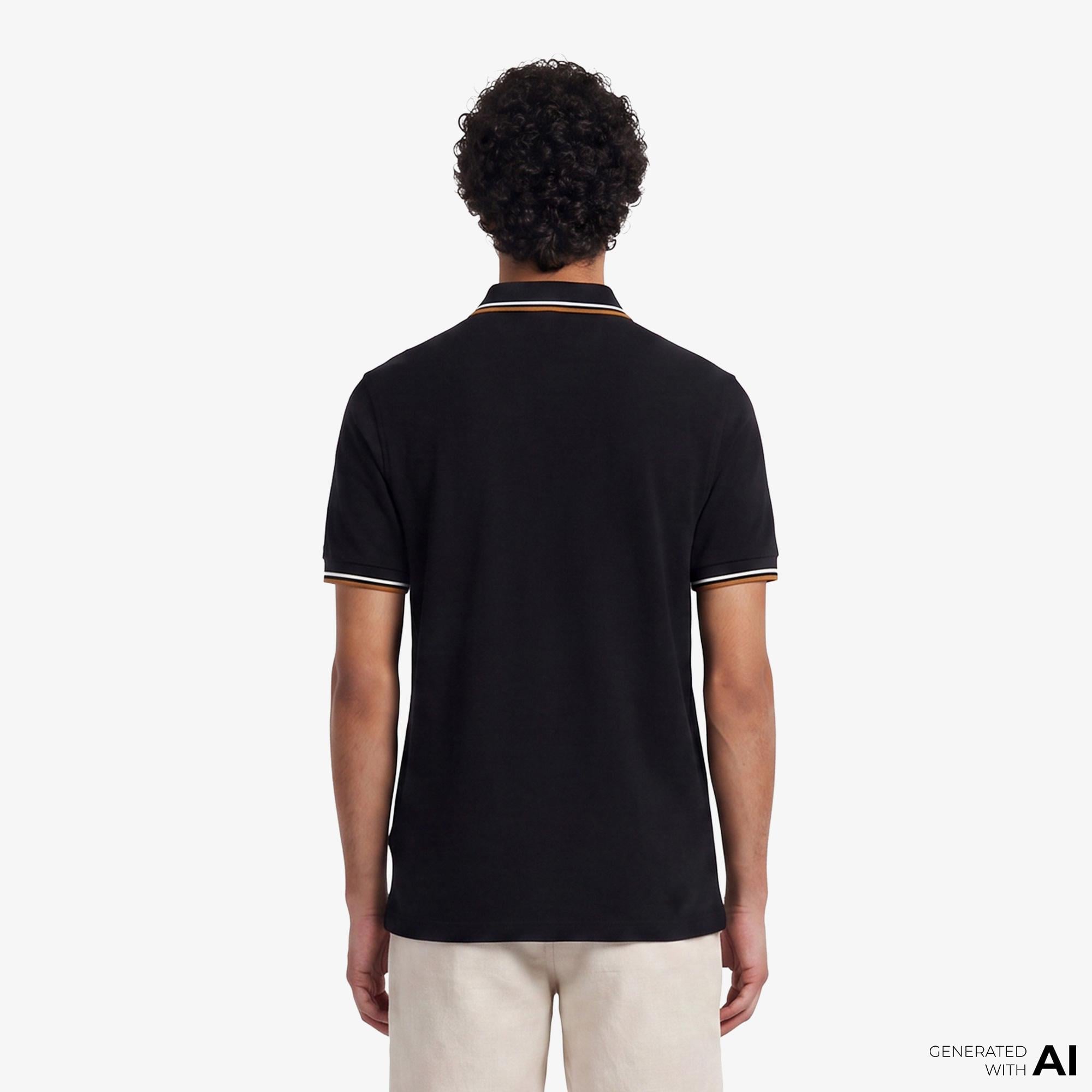 Fred Perry The Twin Tipped Erkek Siyah Polo