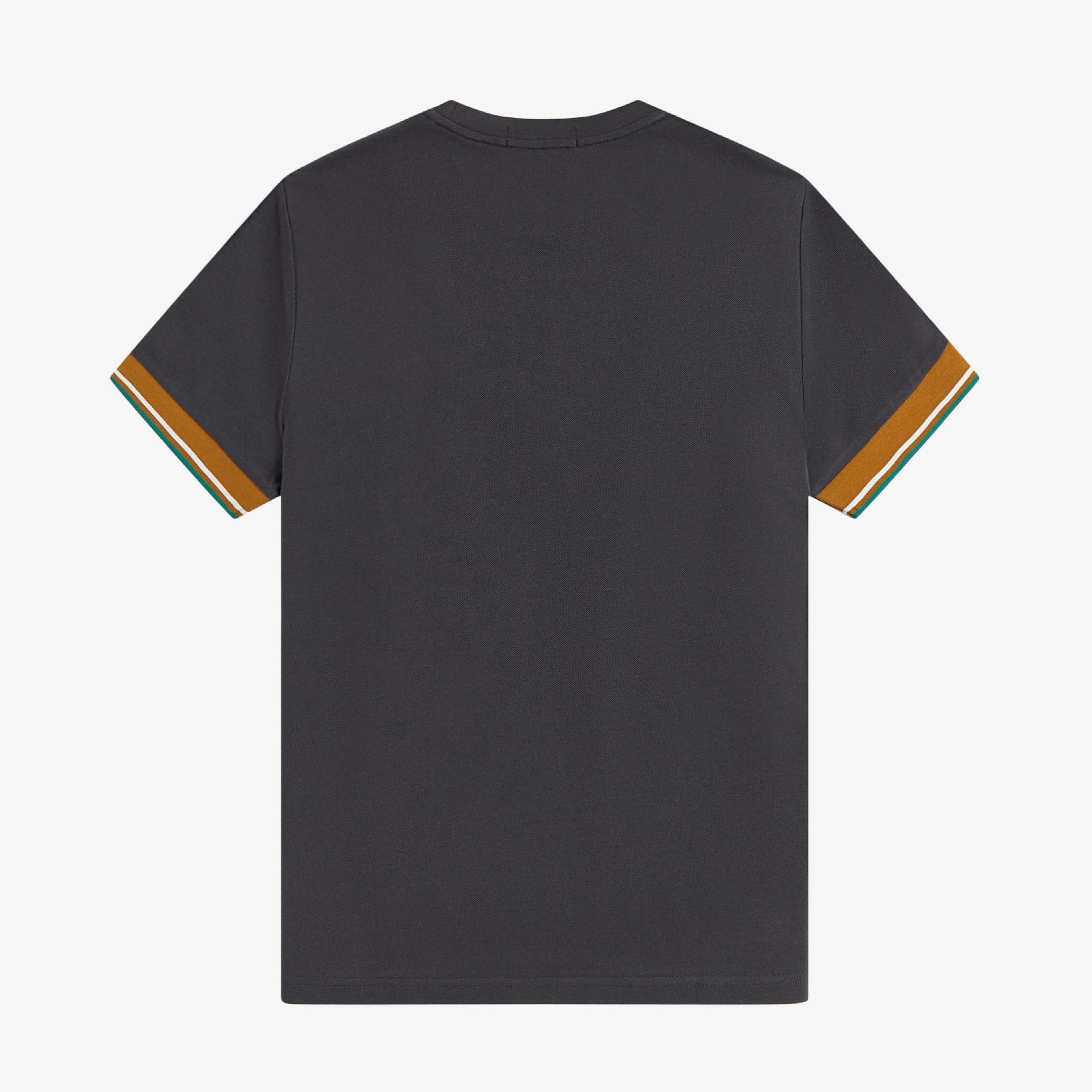 Fred Perry Twin Tipped Cuff Erkek Gri T-Shirt