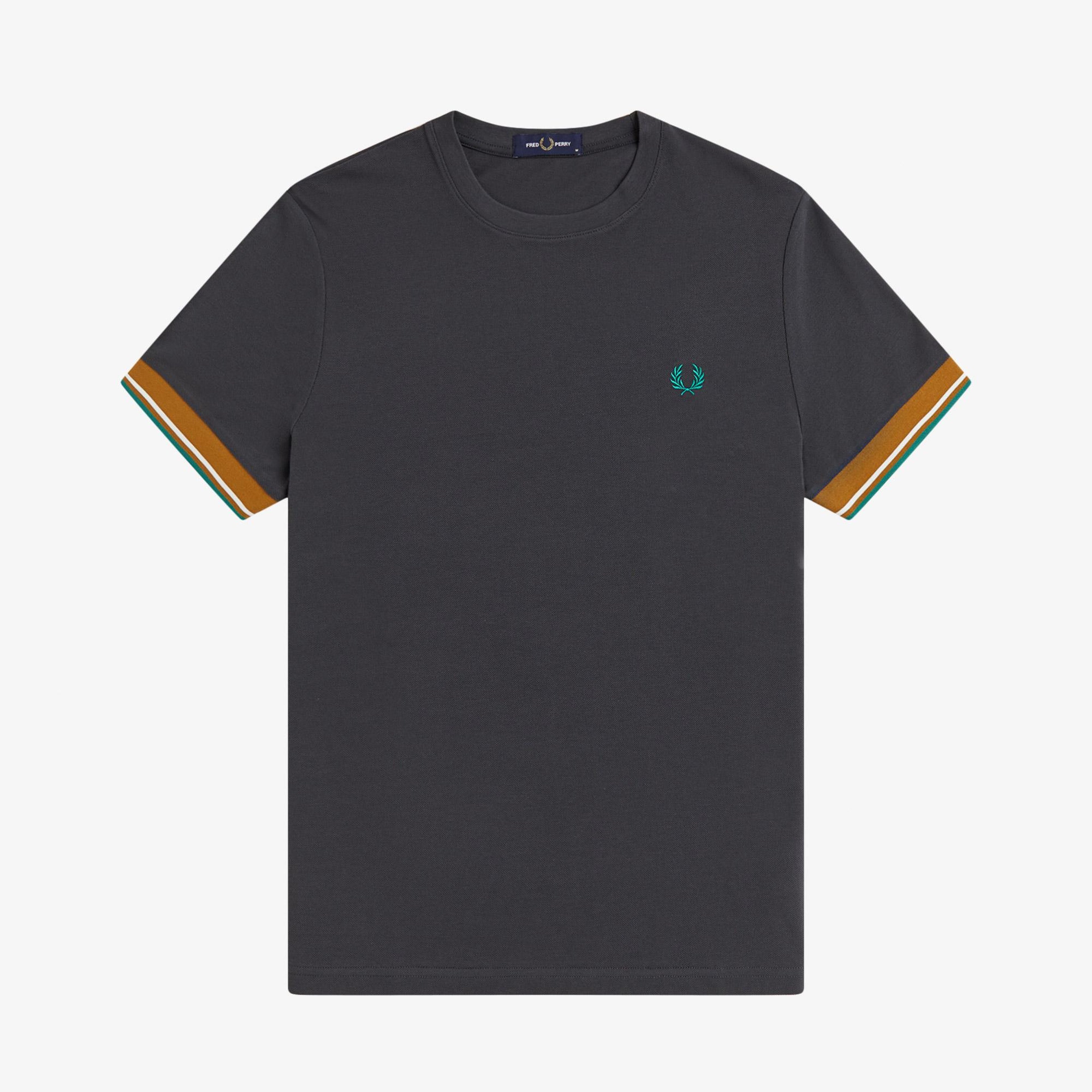 Fred Perry Twin Tipped Cuff Erkek Gri T-Shirt