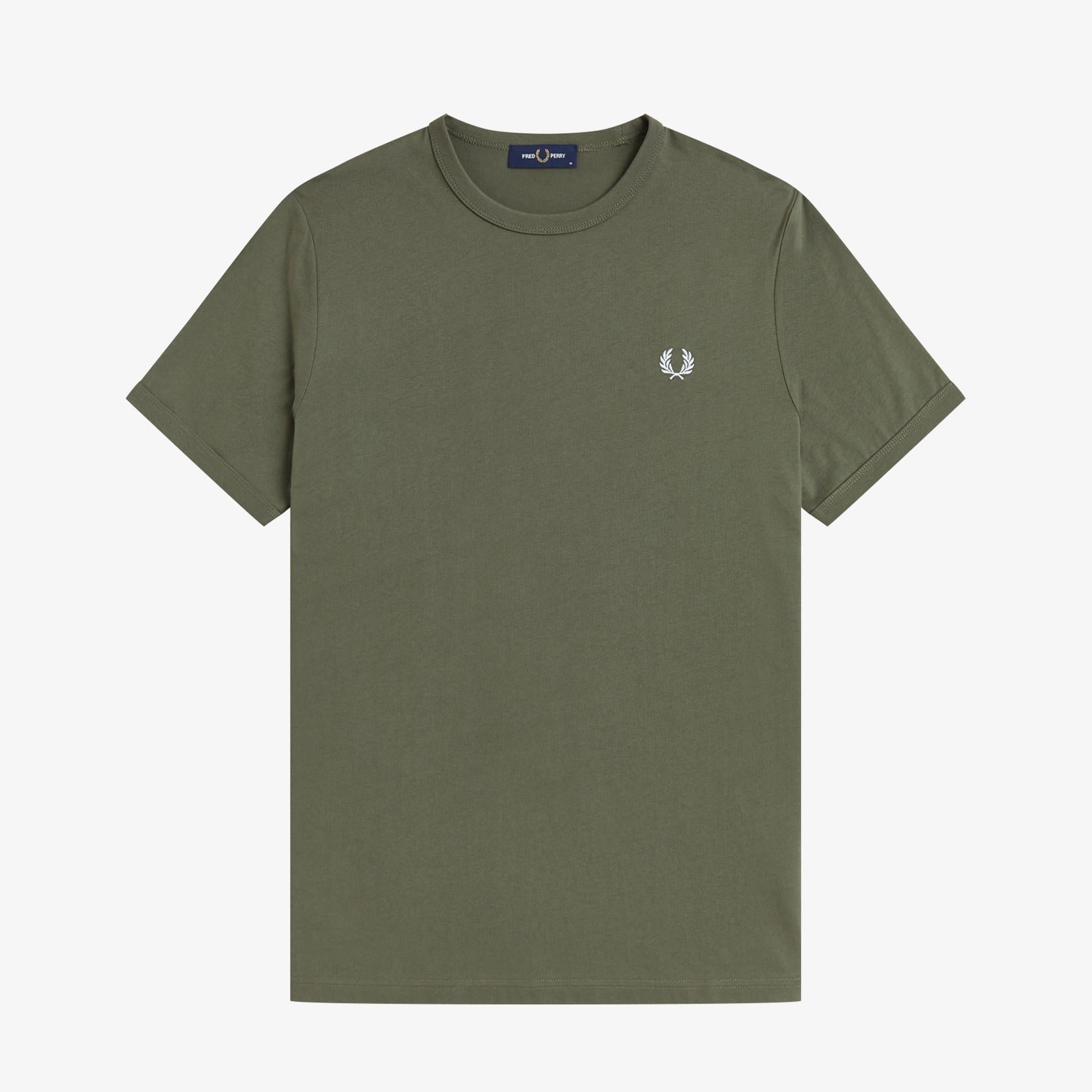 Fred Perry Ringer Erkek Yeşil T-Shirt