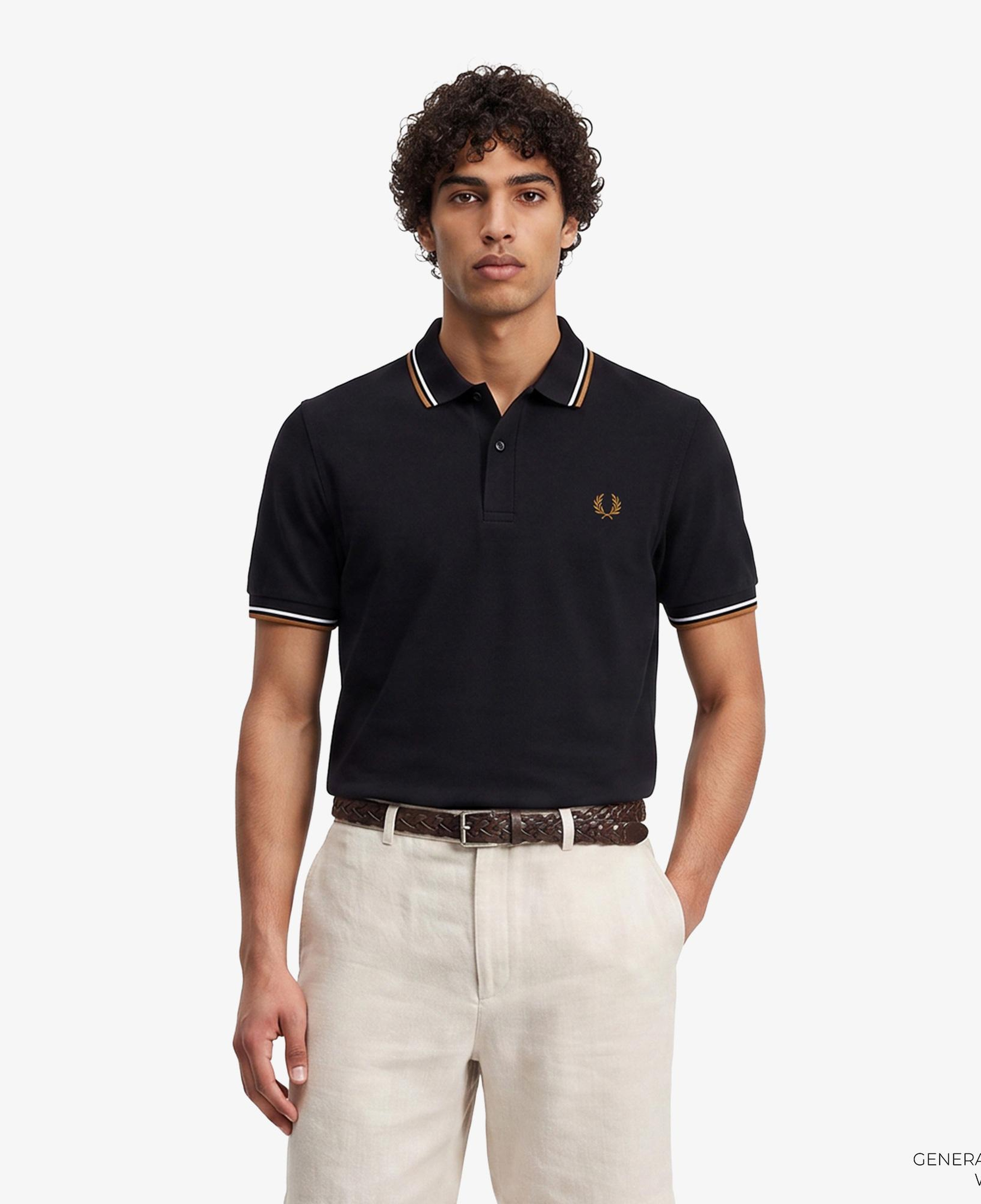 Fred Perry The Twin Tipped Erkek Siyah Polo