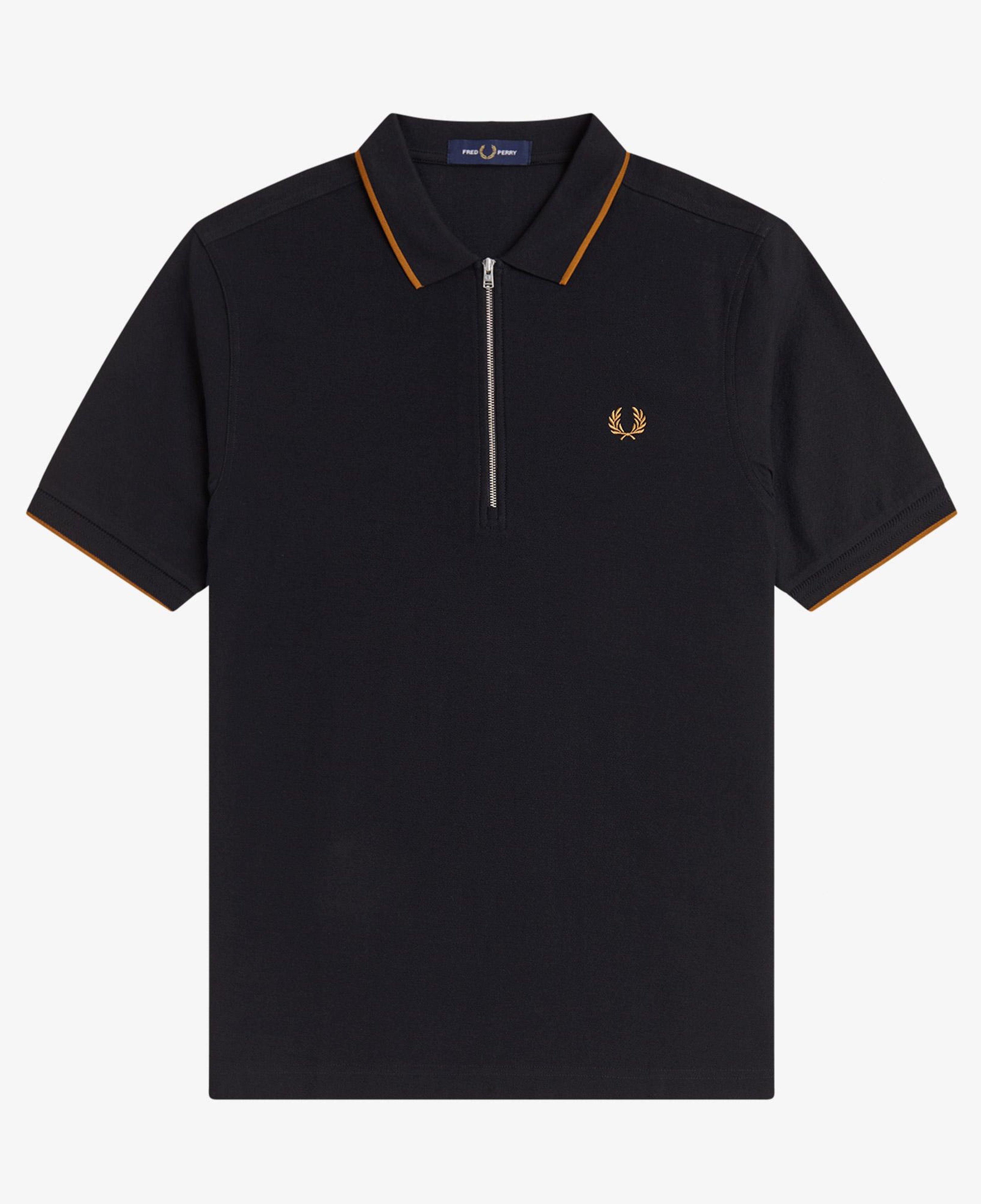Fred Perry Crepe Pique Erkek Siyah Polo
