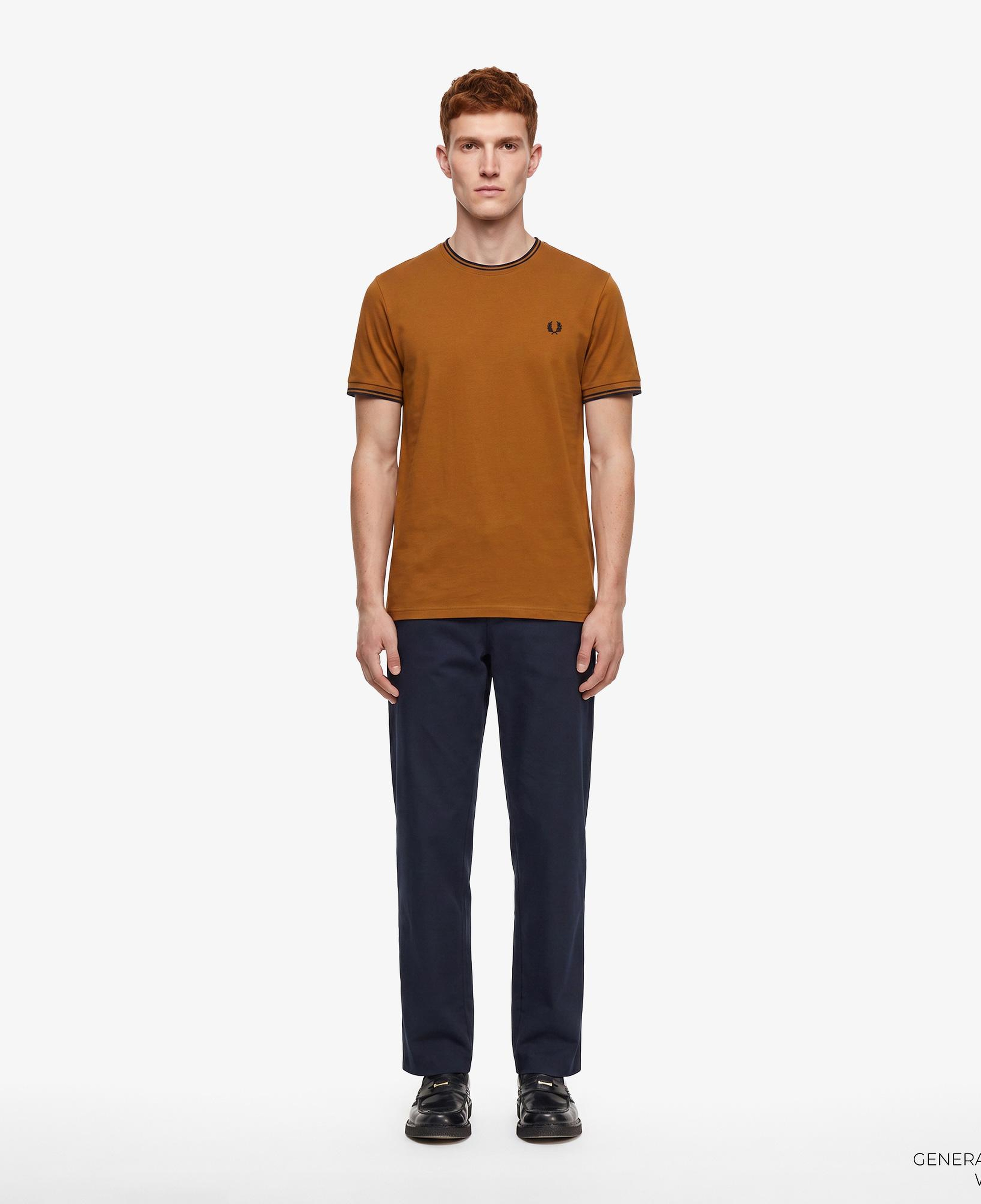 Fred Perry Twin Tipped Erkek Kahverengi T-Shirt