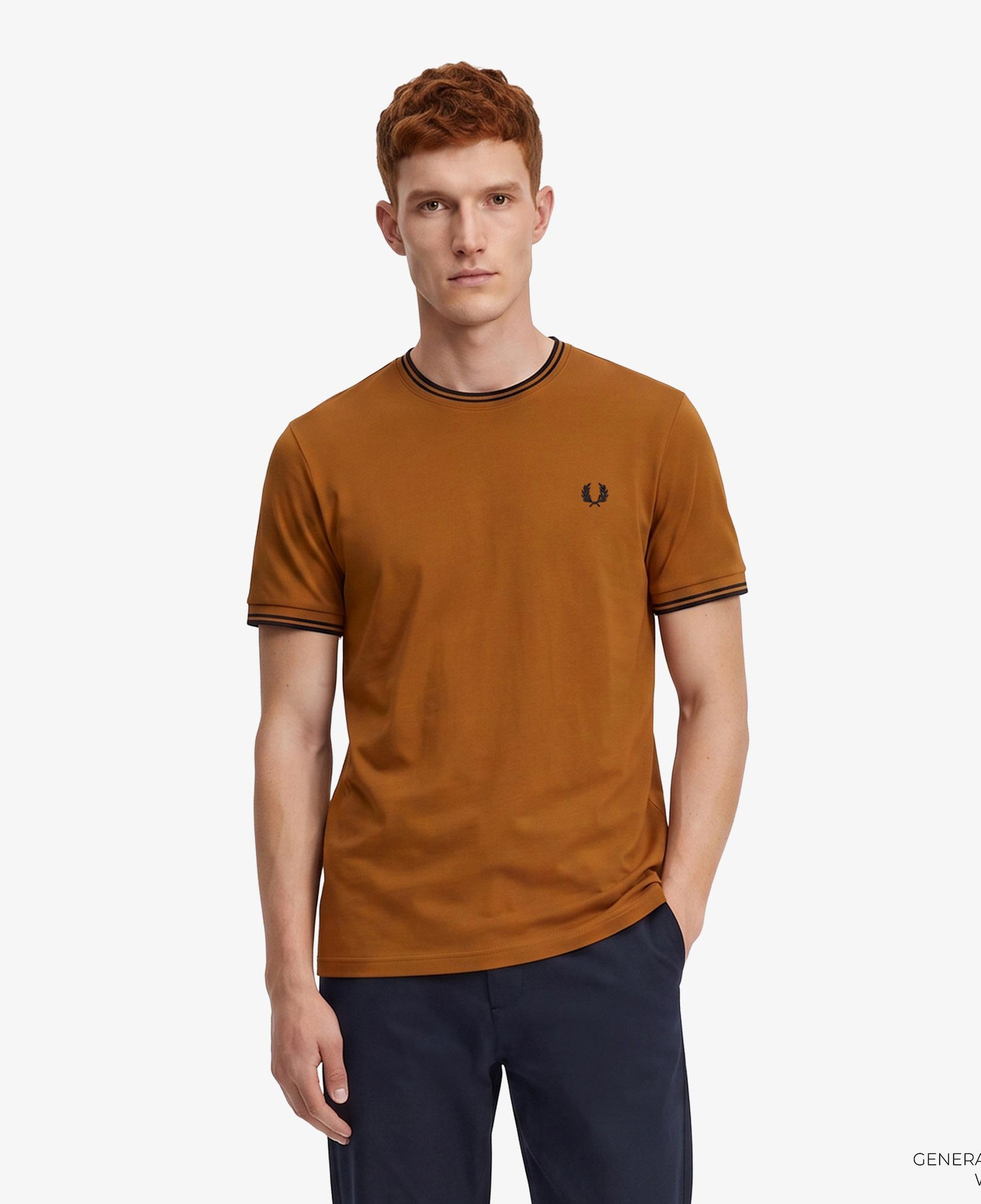 Fred Perry Twin Tipped Erkek Kahverengi T-Shirt