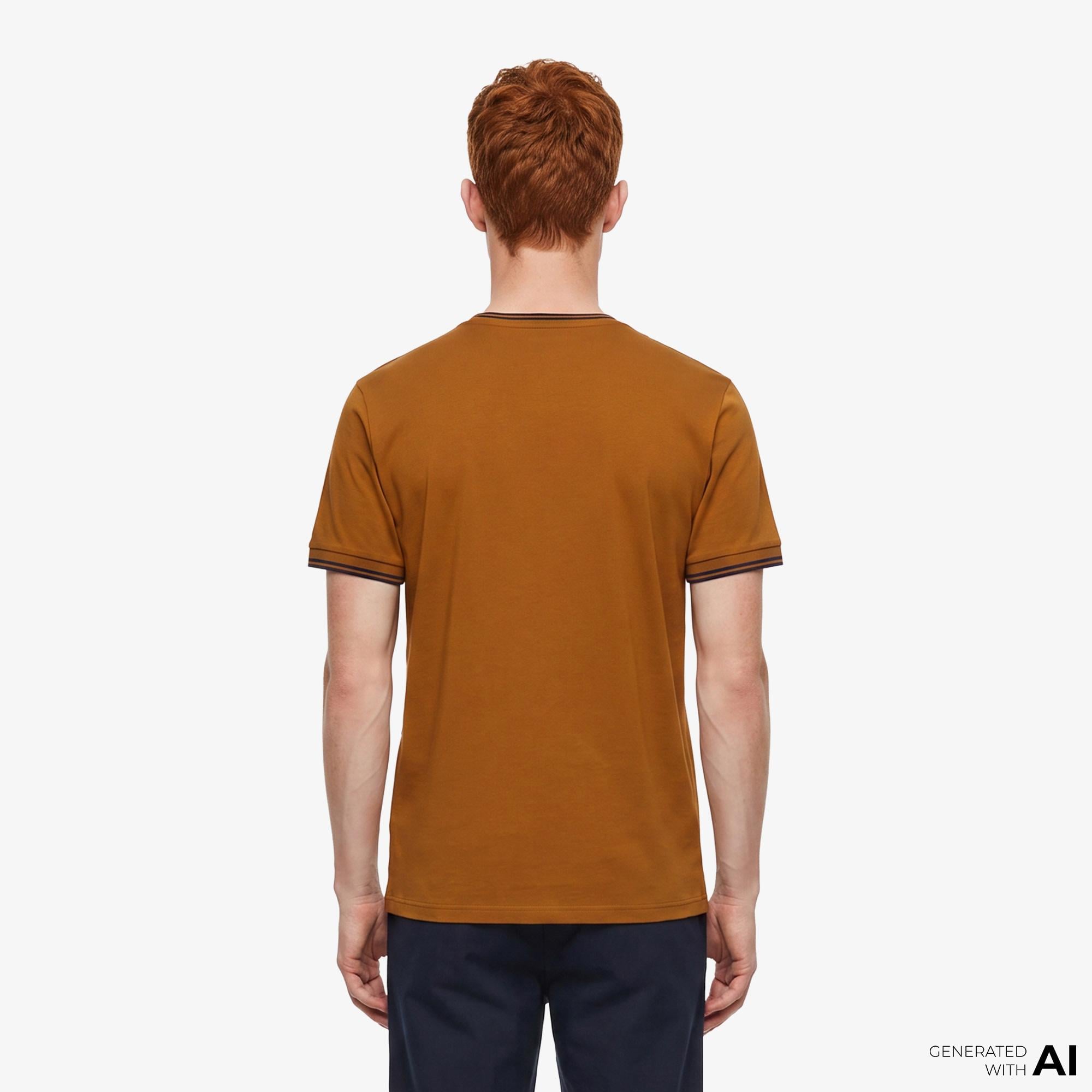 Fred Perry Twin Tipped Erkek Kahverengi T-Shirt