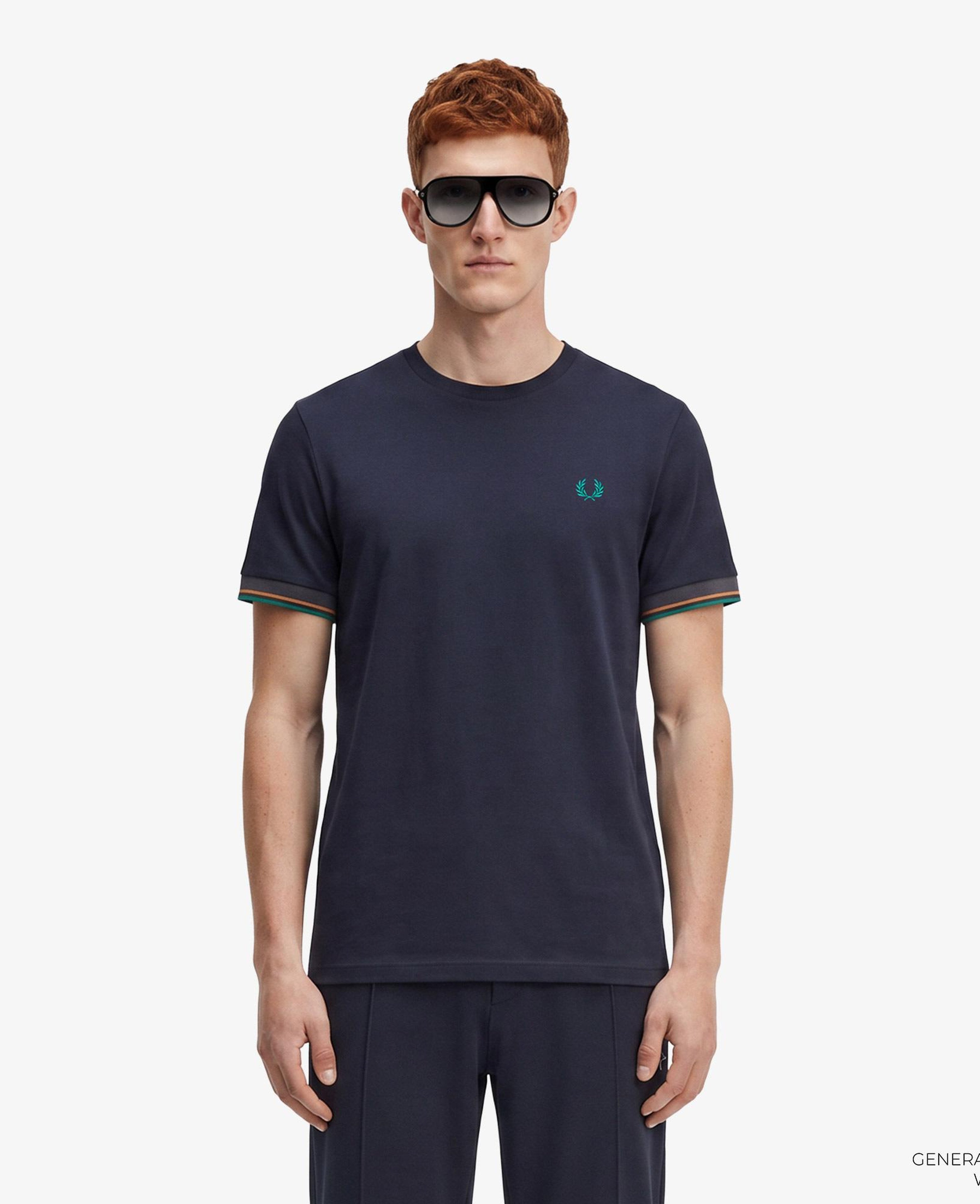 Fred Perry Twin Tipped Cuff Erkek Lacivert T-Shirt