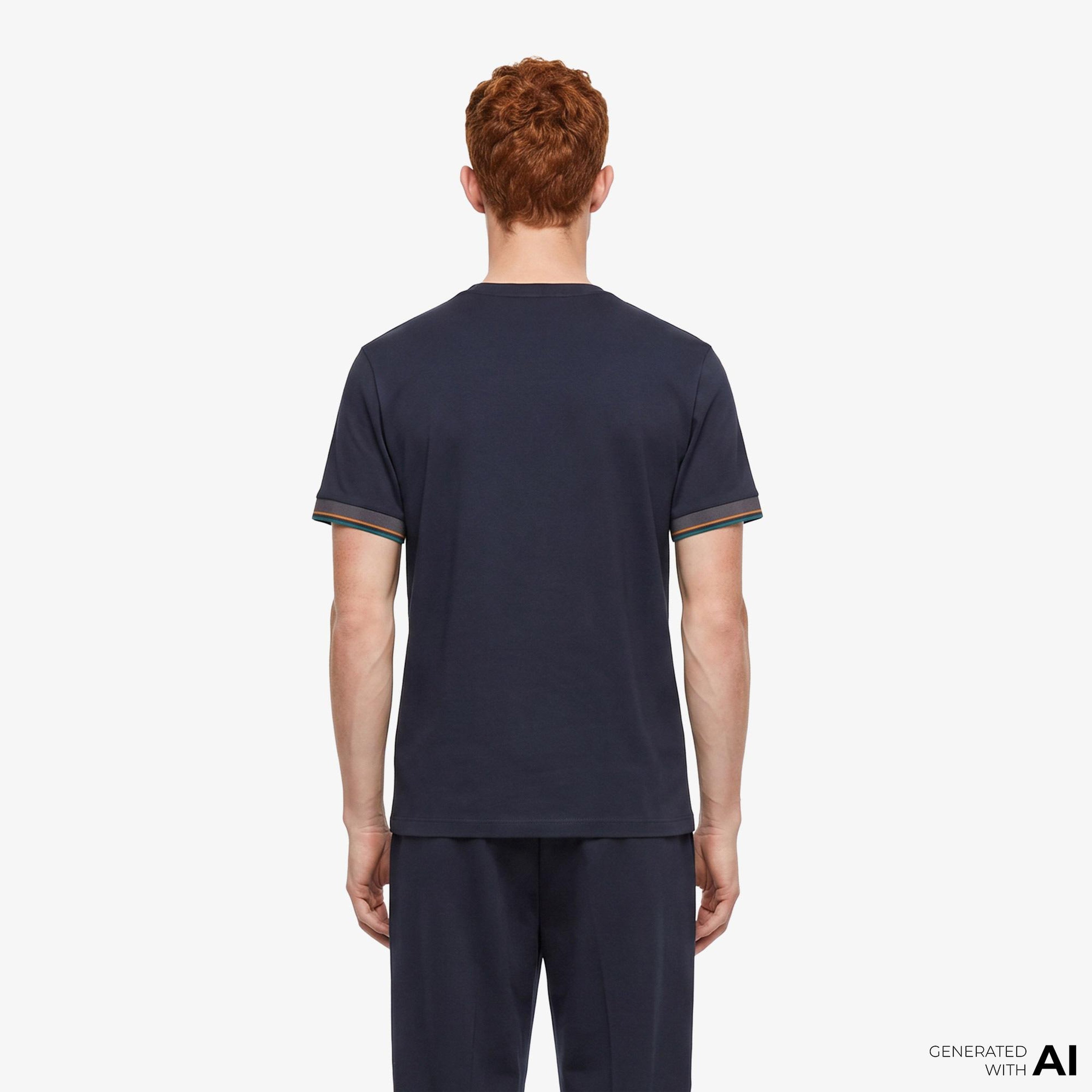 Fred Perry Twin Tipped Cuff Erkek Lacivert T-Shirt