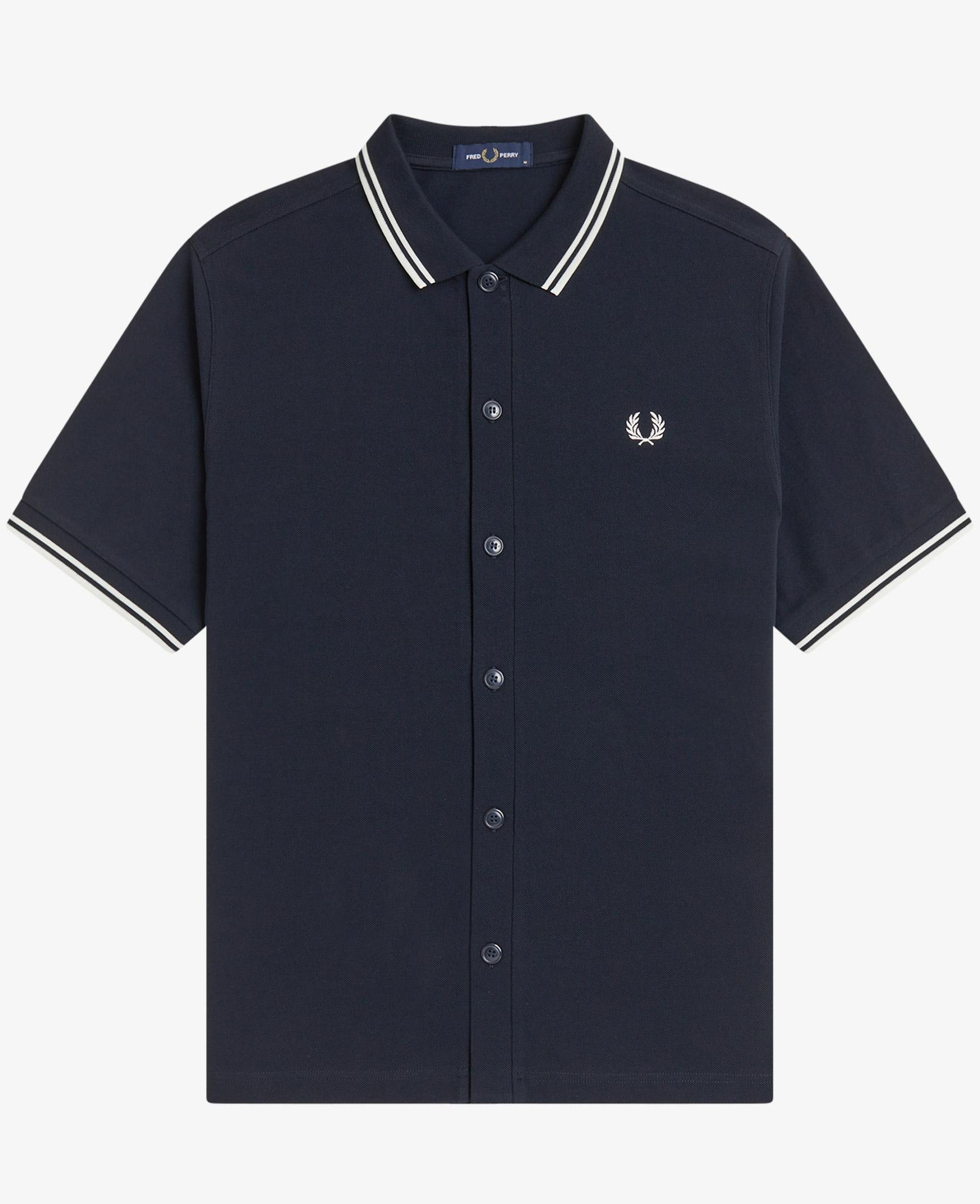 Fred Perry Button Through Erkek Lacivert Polo