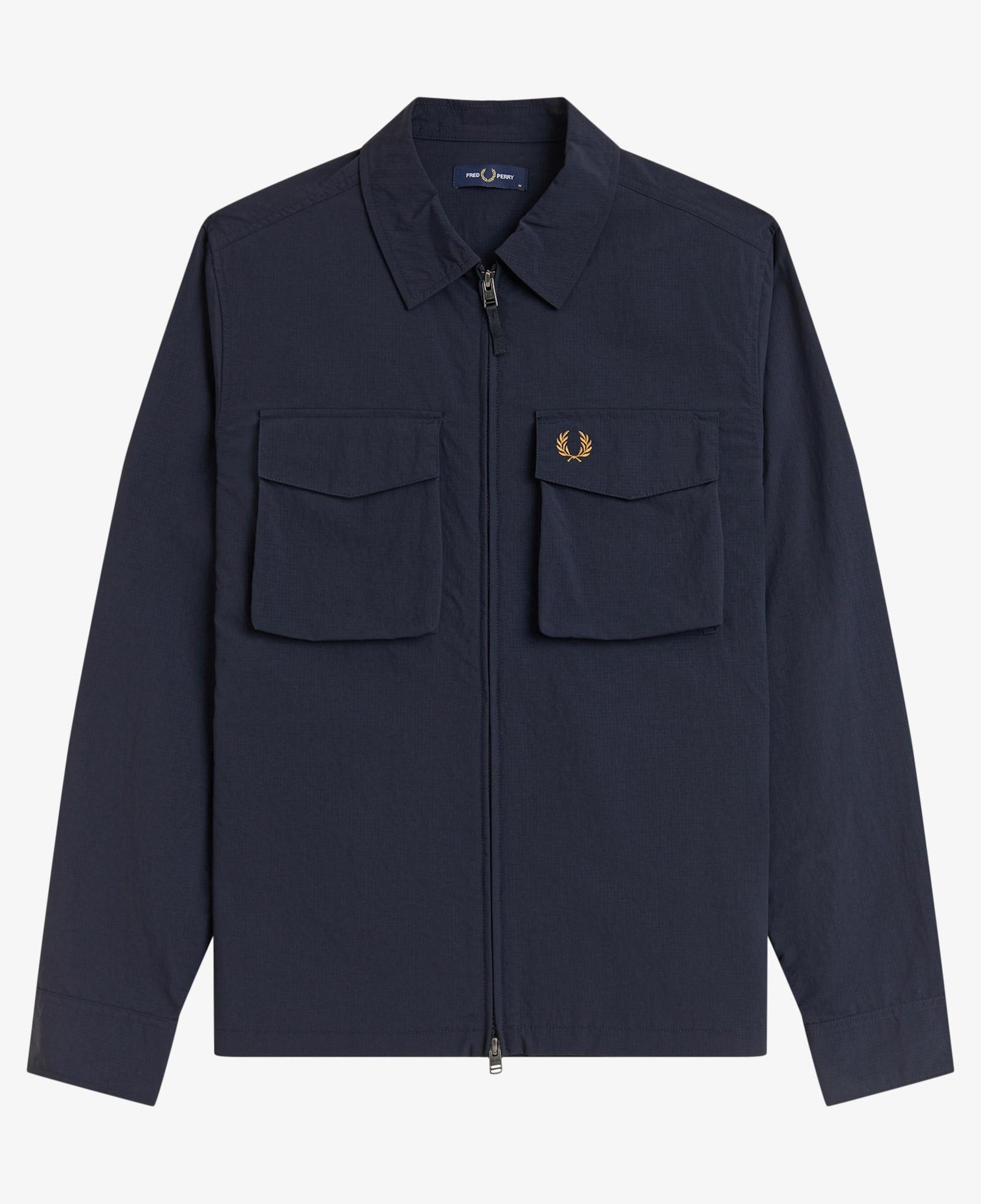 Fred Perry Ripstop Pocket Erkek Lacivert Gömlek