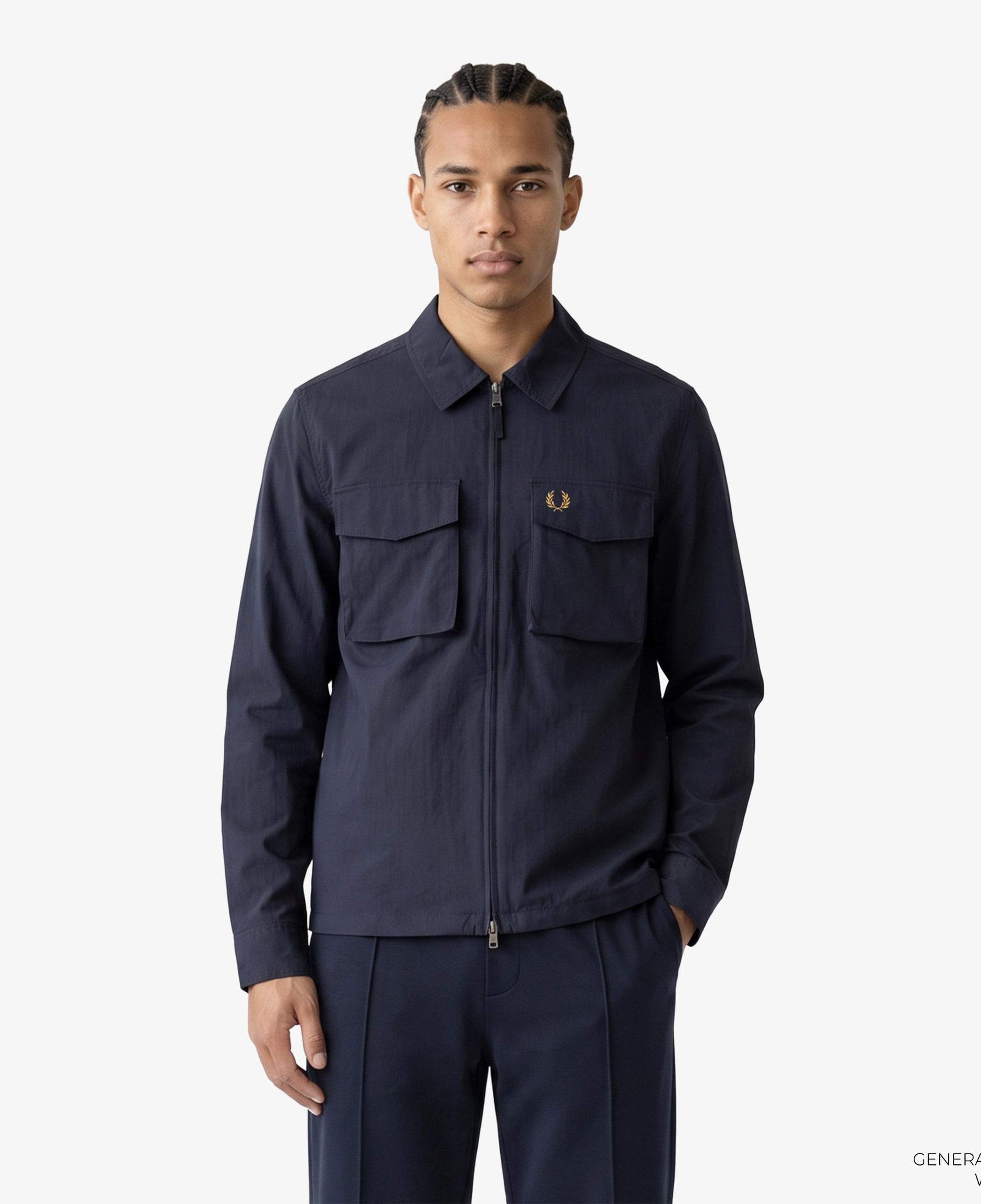 Fred Perry Ripstop Pocket Erkek Lacivert Gömlek