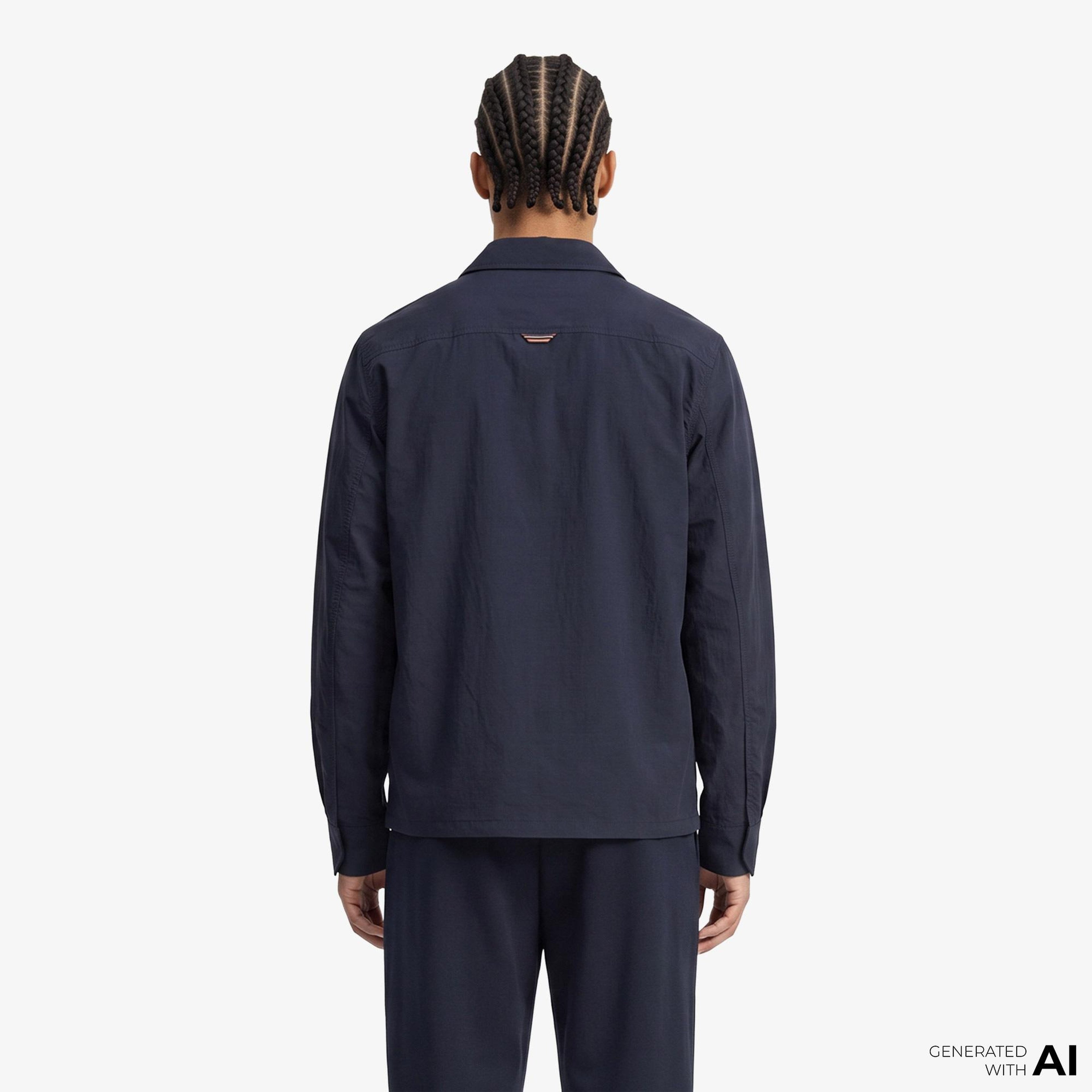 Fred Perry Ripstop Pocket Erkek Lacivert Gömlek