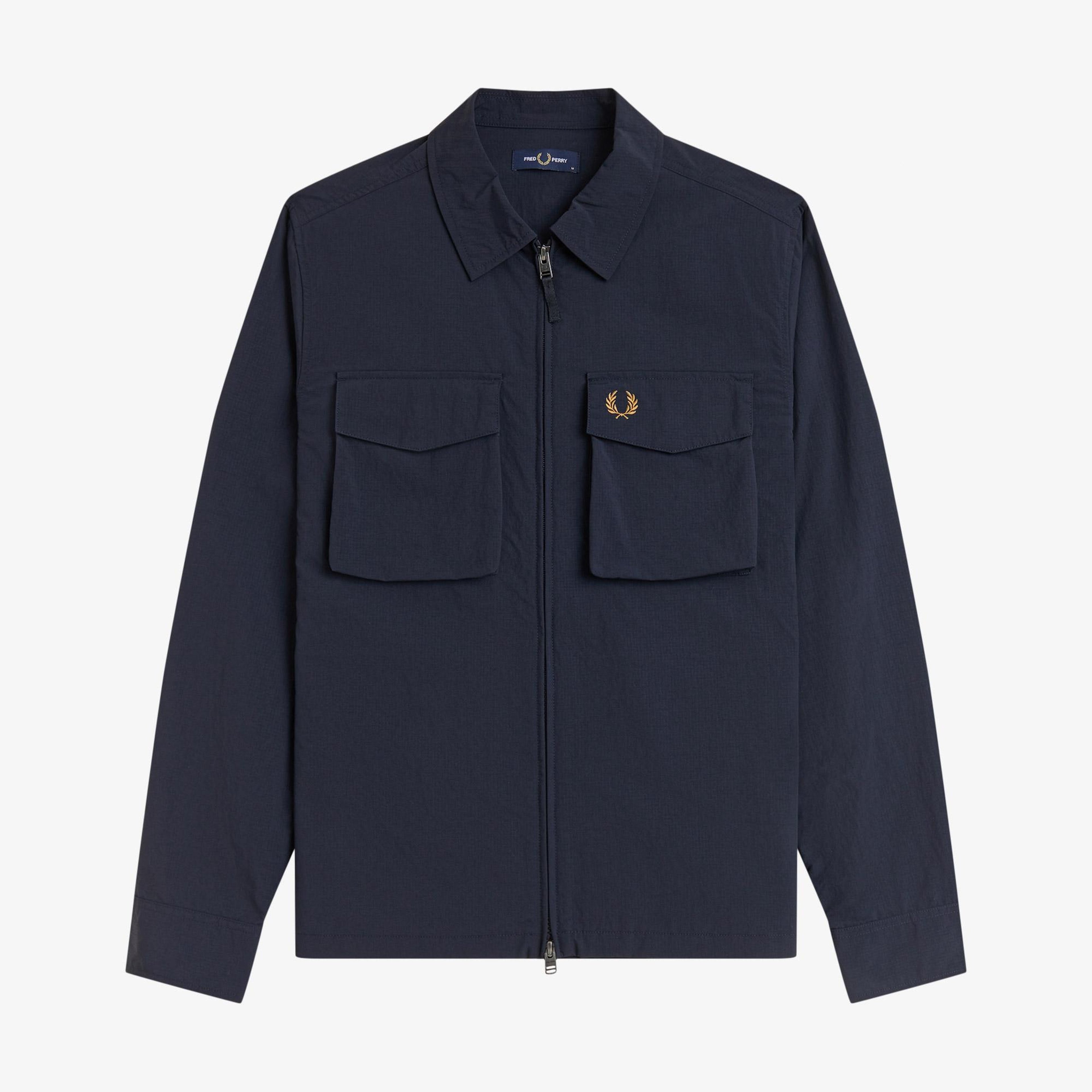 Fred Perry Ripstop Pocket Erkek Lacivert Gömlek