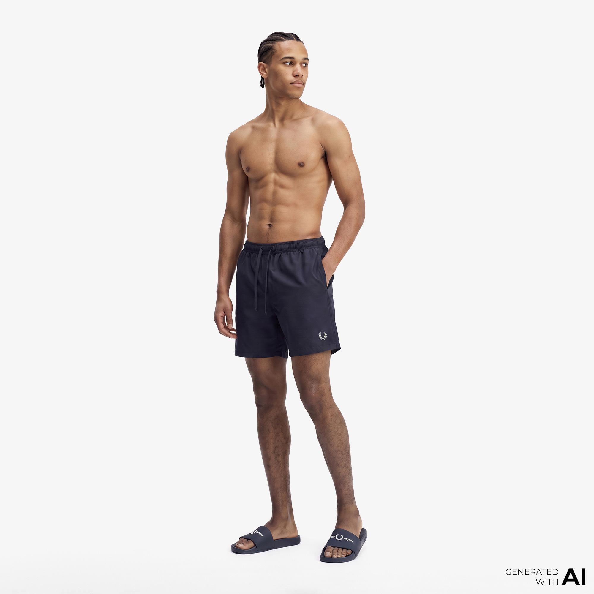 Fred Perry Erkek Lacivert Deniz Şortu