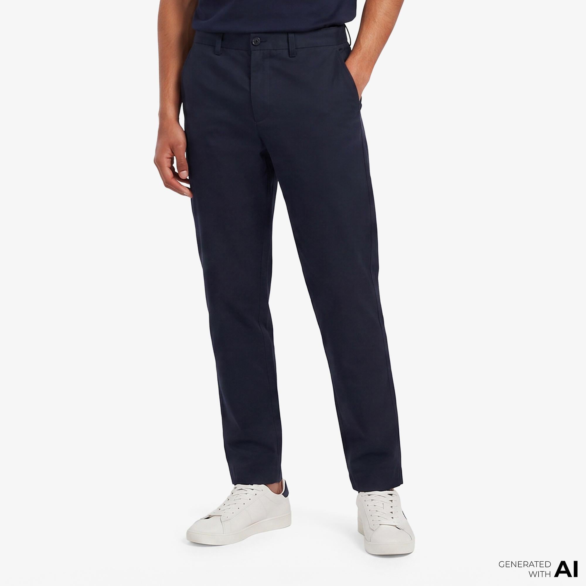 Fred Perry Slim Fit Twill Erkek Lacivert Pantolon