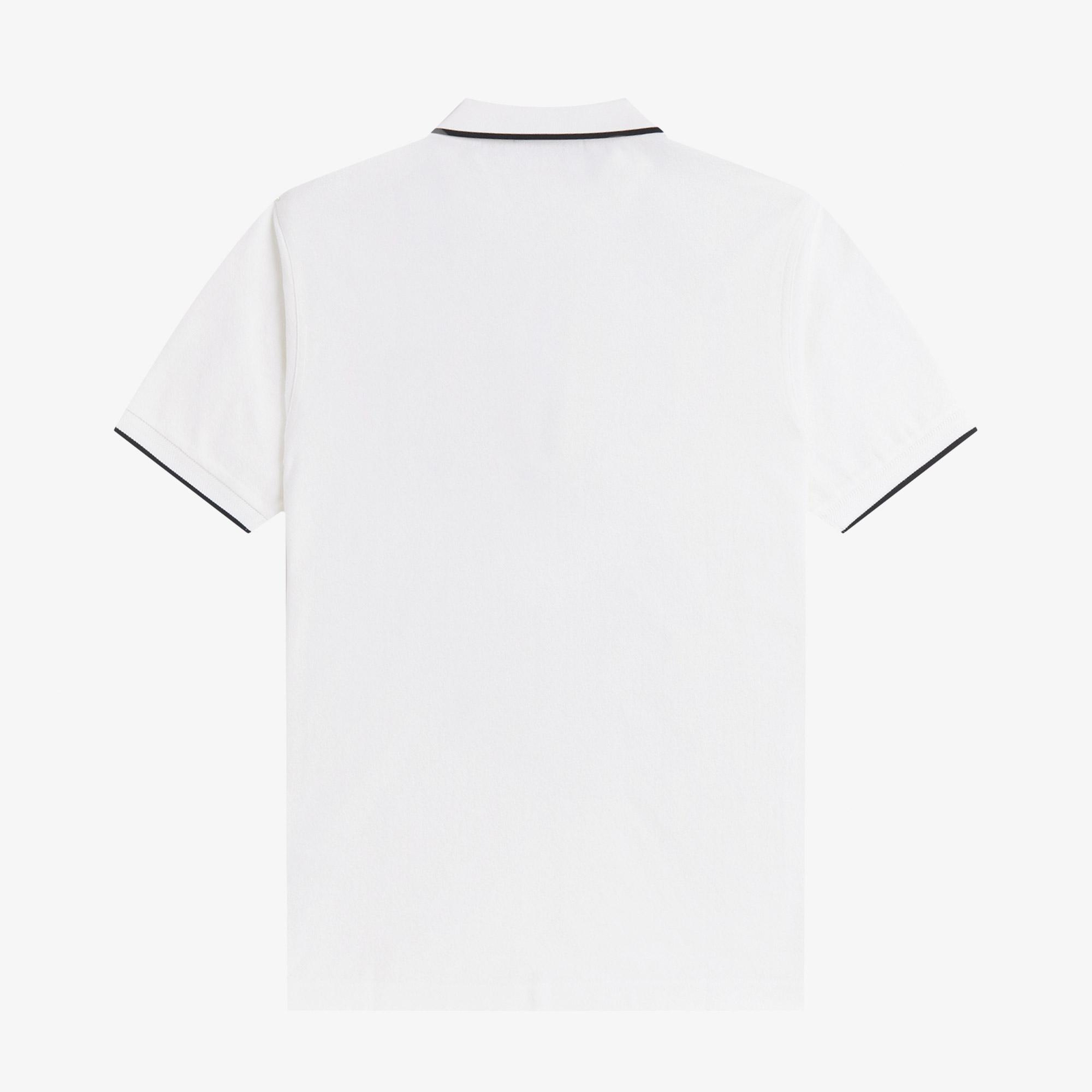 Fred Perry Crepe Pique Erkek Beyaz Polo