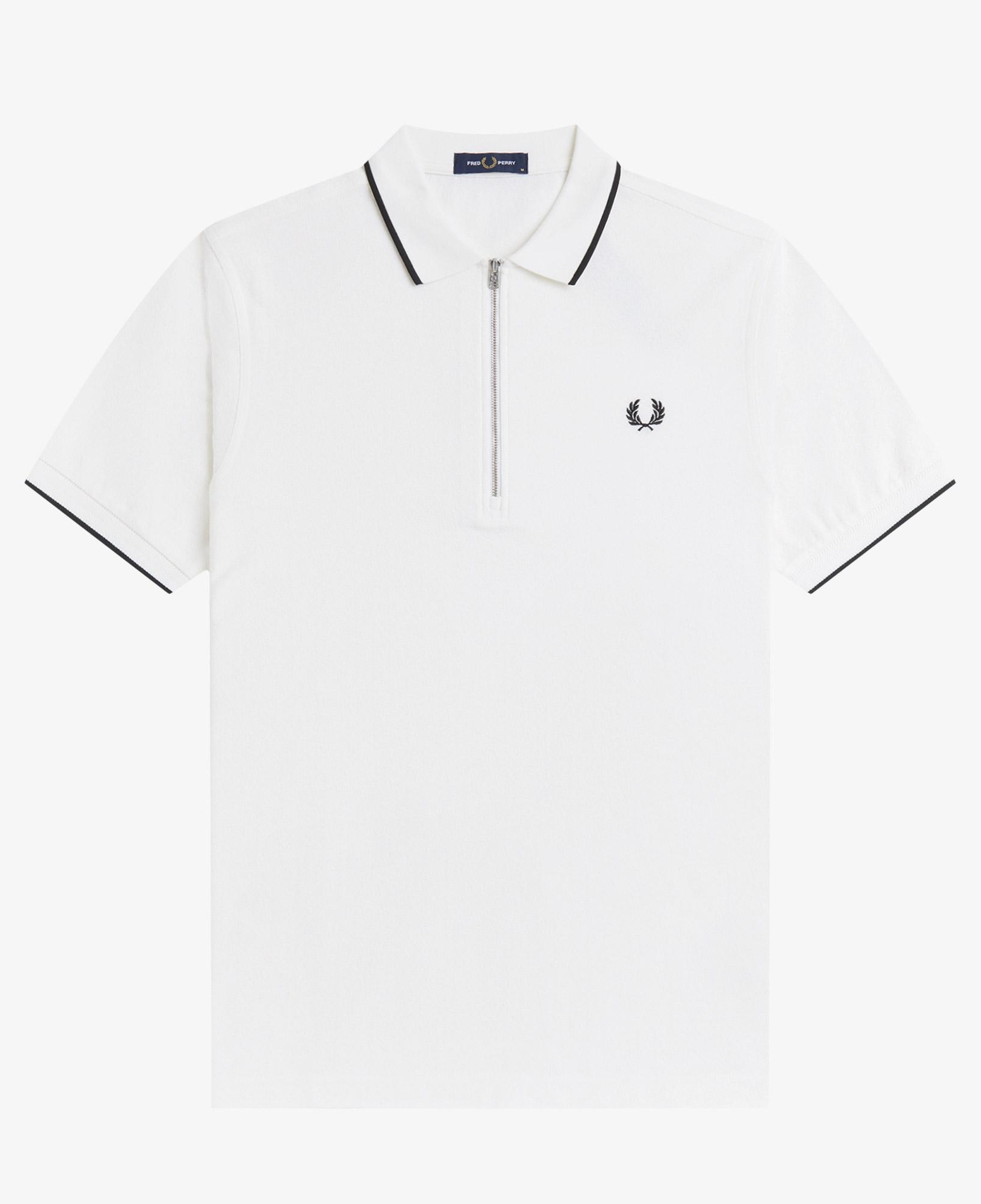 Fred Perry Crepe Pique Erkek Beyaz Polo