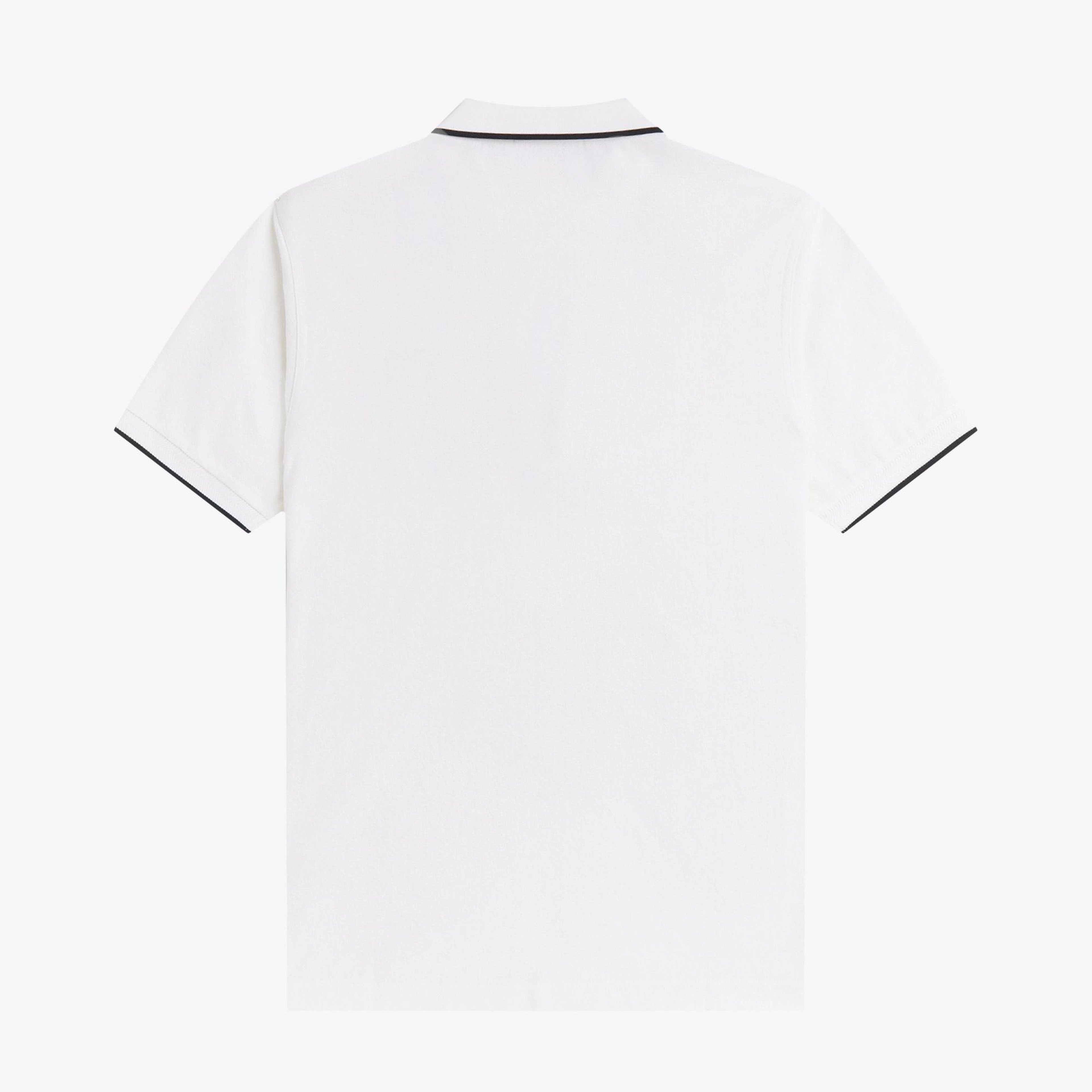 Fred Perry Crepe Pique Erkek Beyaz Polo